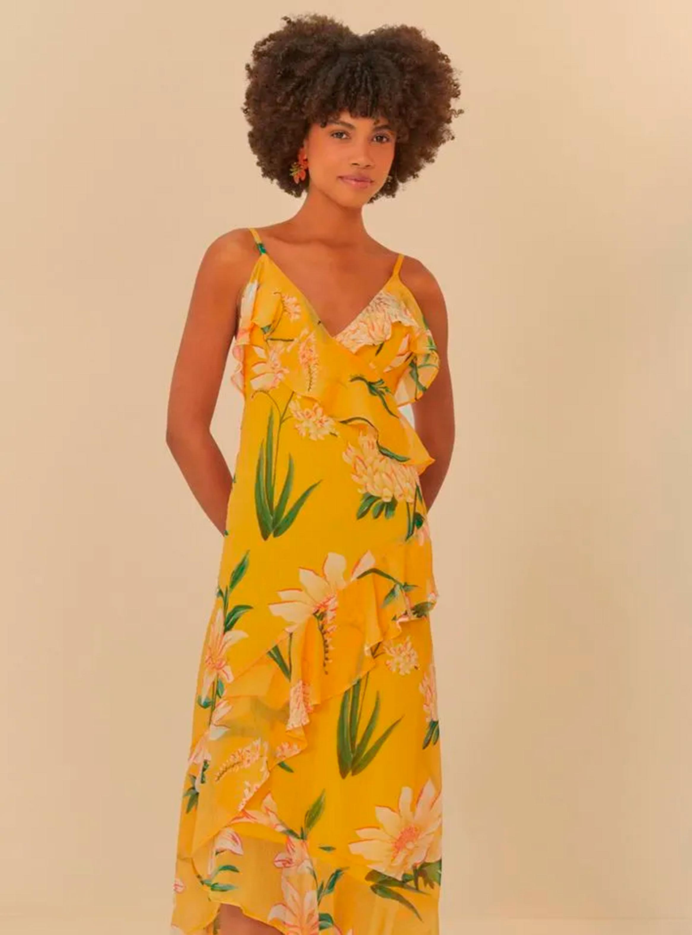 Vestido Floral con Vuelos Midi-2