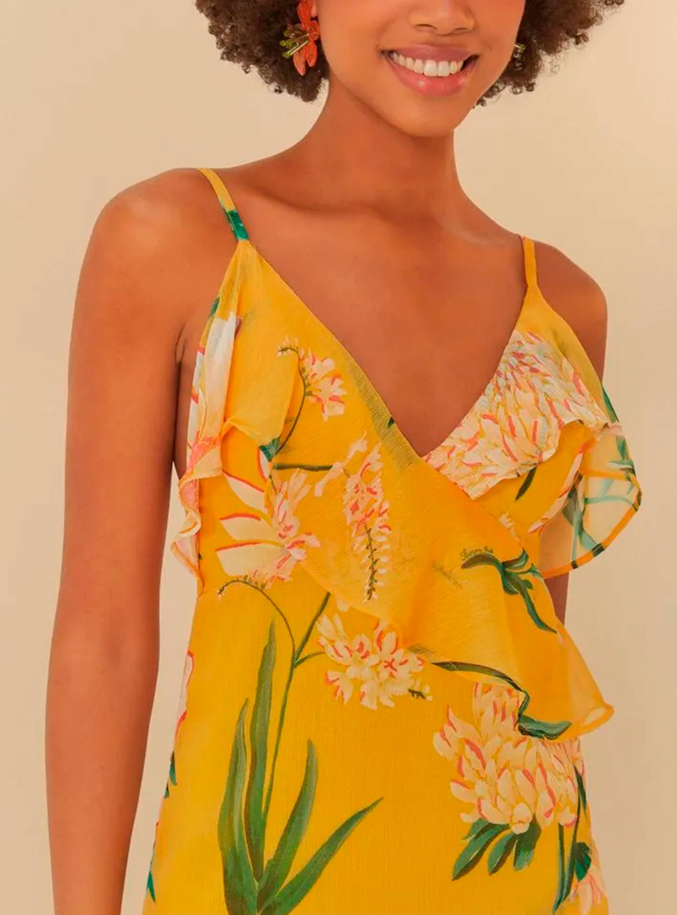 Vestido Floral con Vuelos Midi-3