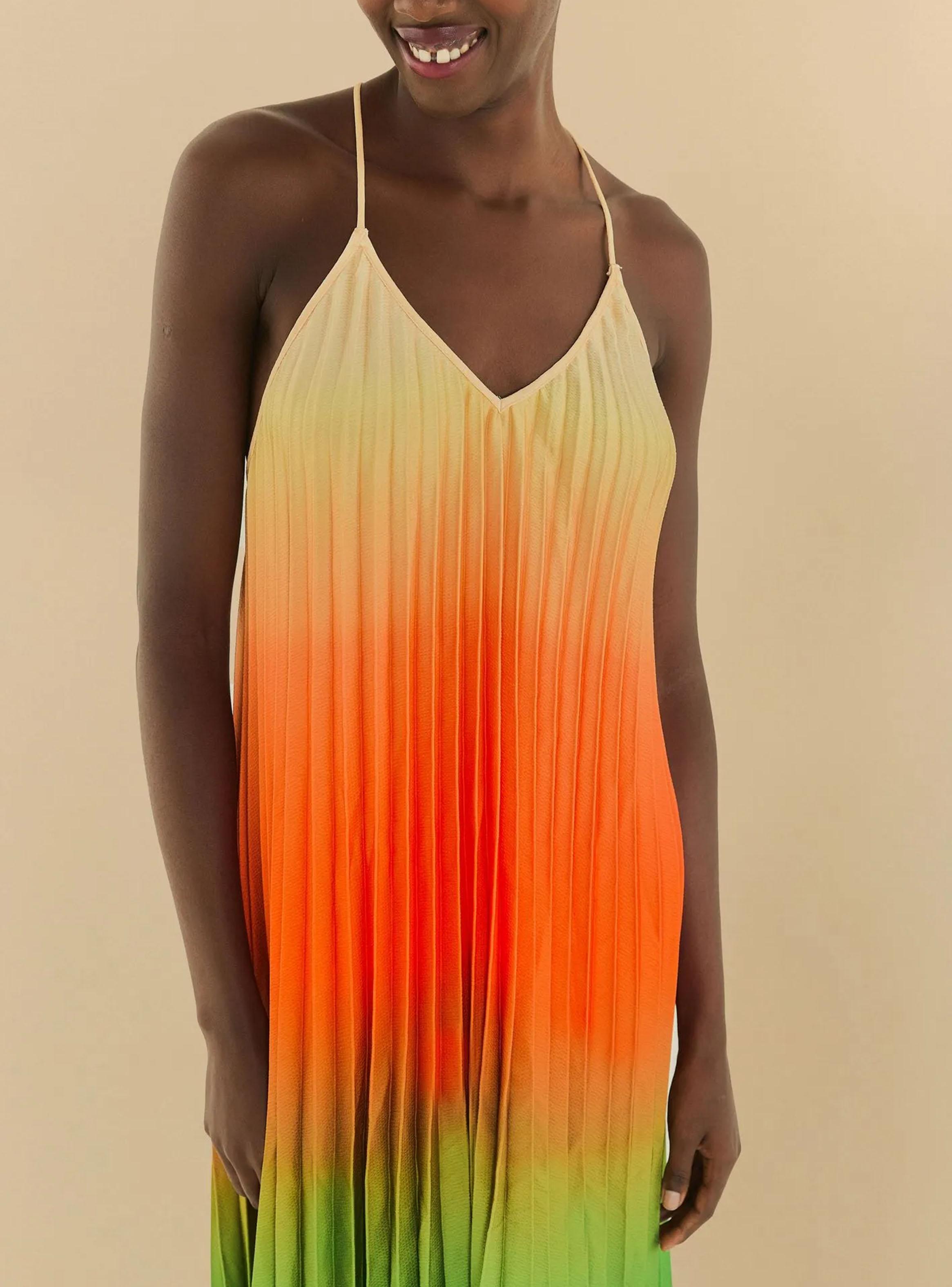 Vestido Plisado con Diseño Degradé-3
