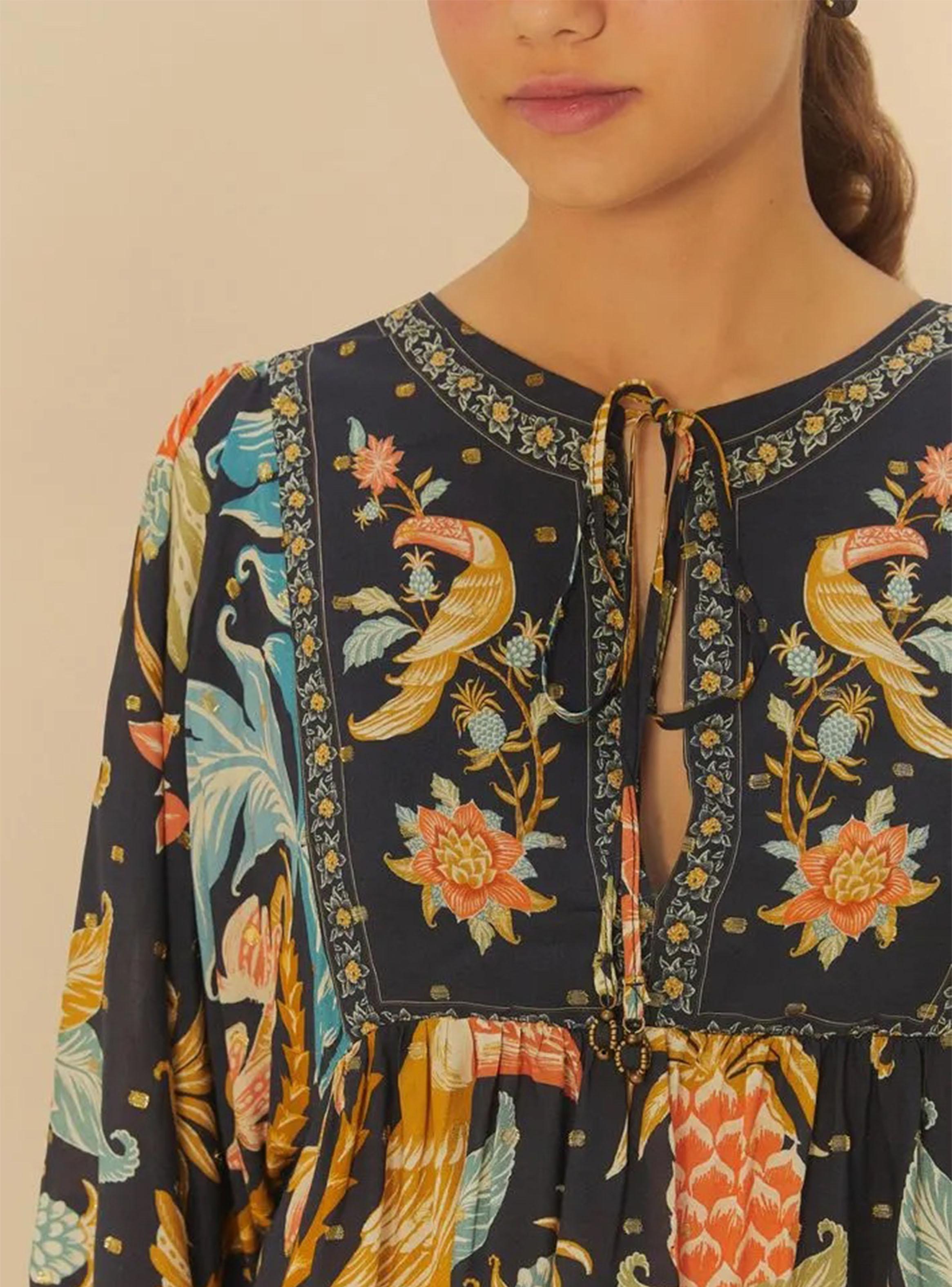 Vestido Corto Diseño Floral-2