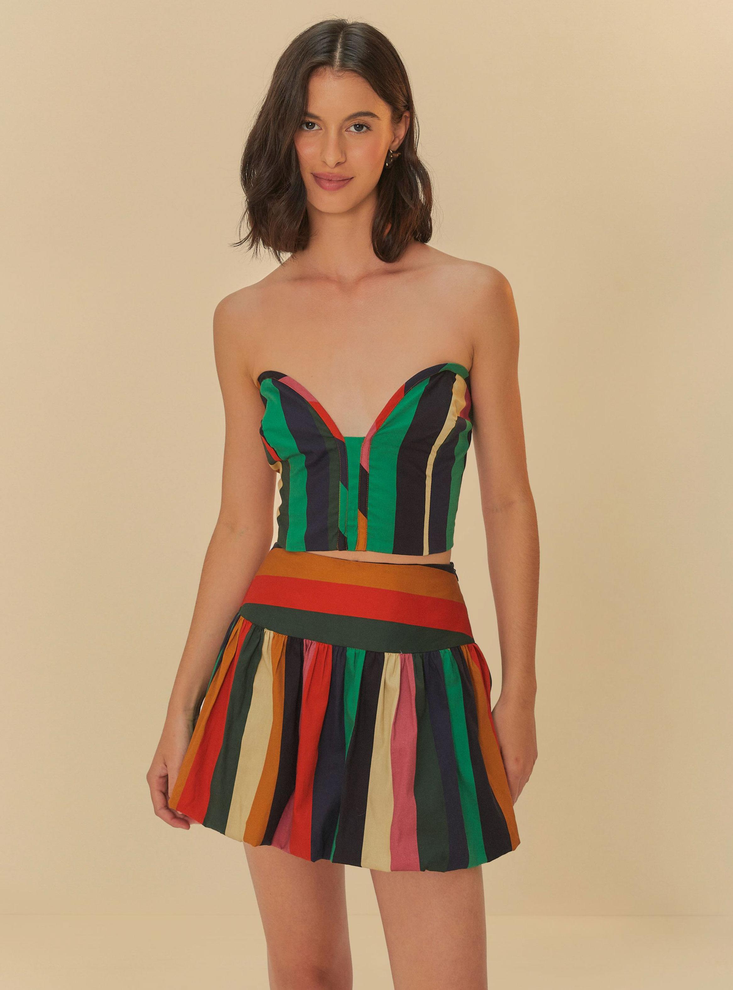 Falda con Diseño de Rayas-2