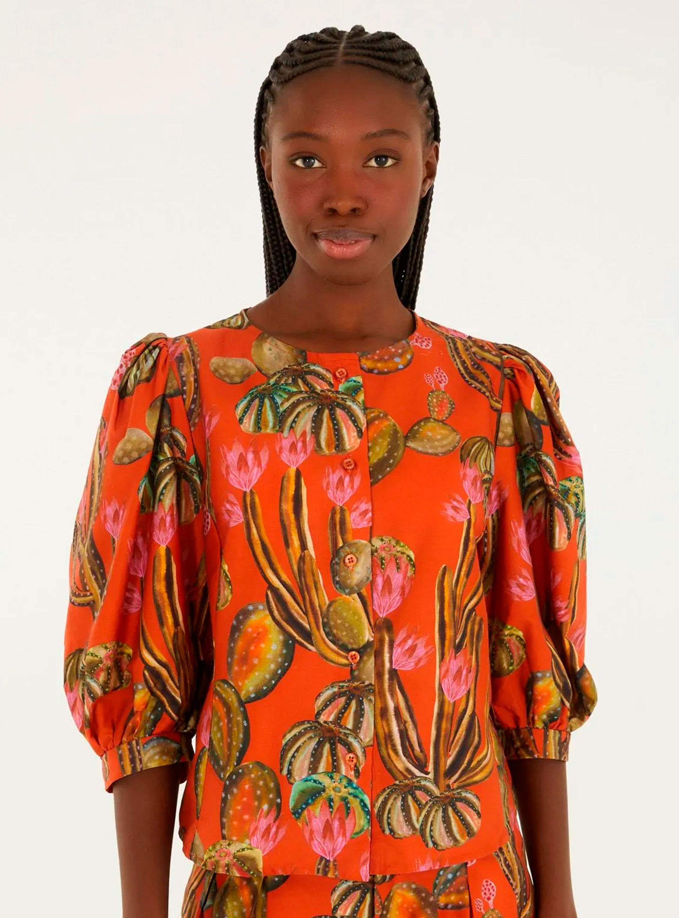 Blusa Mangas Aglobadas-0