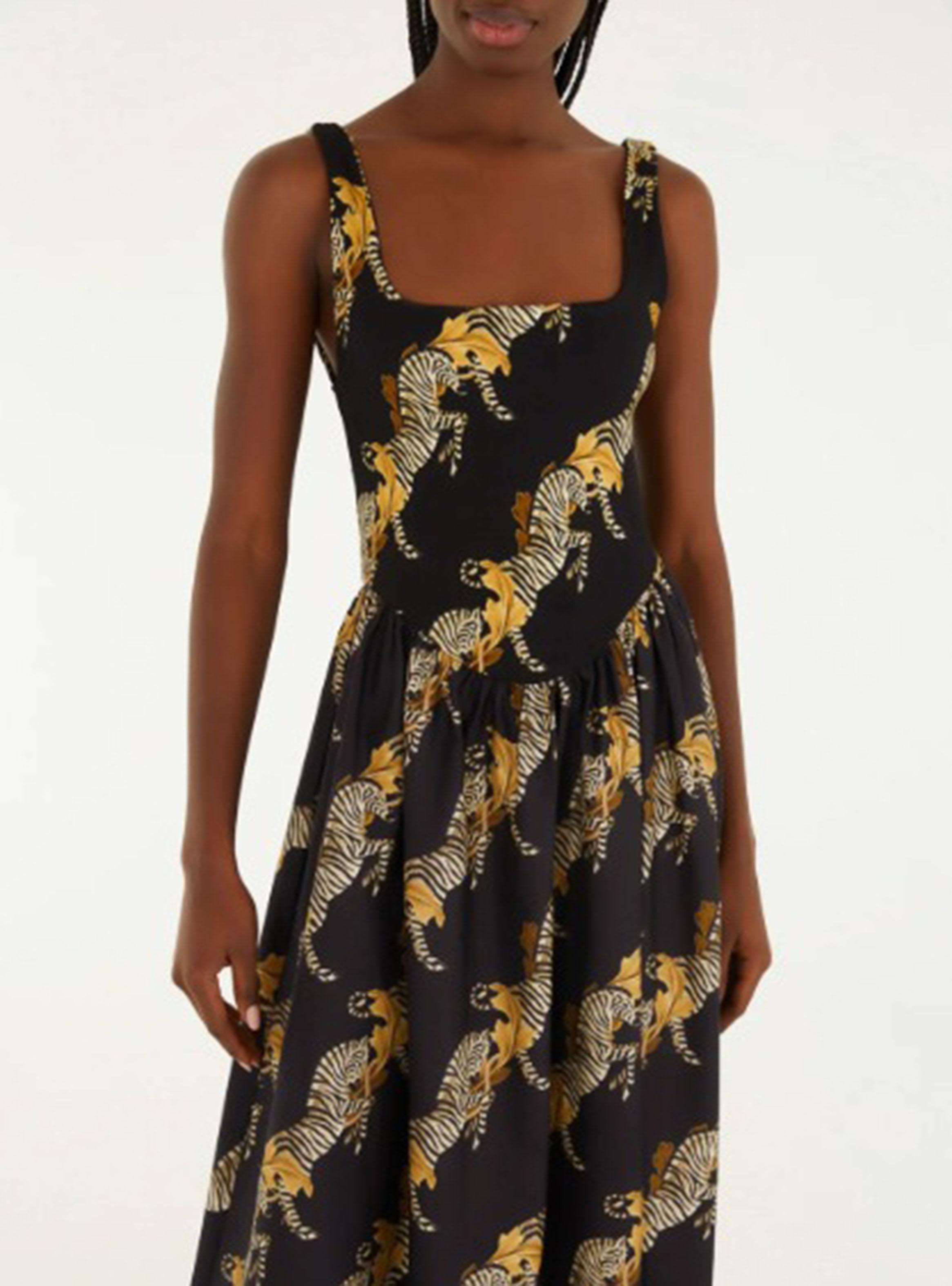 Vestido Escote Cuadrado Diseño Cebra-2