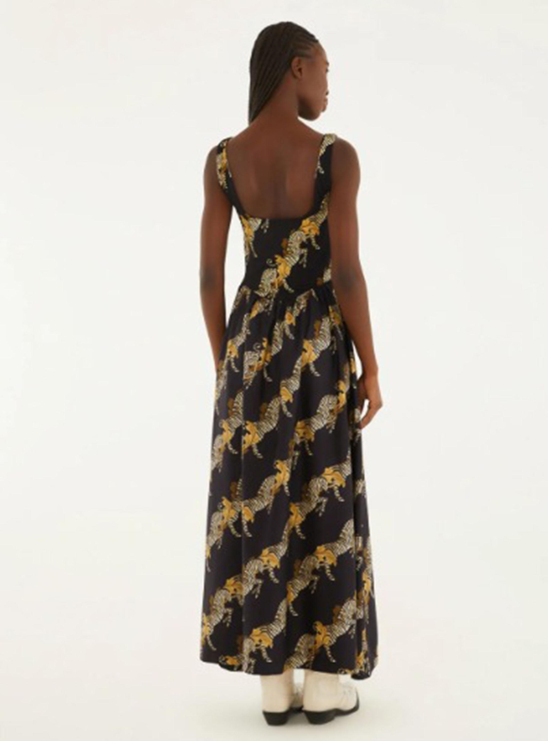 Vestido Escote Cuadrado Diseño Cebra-1