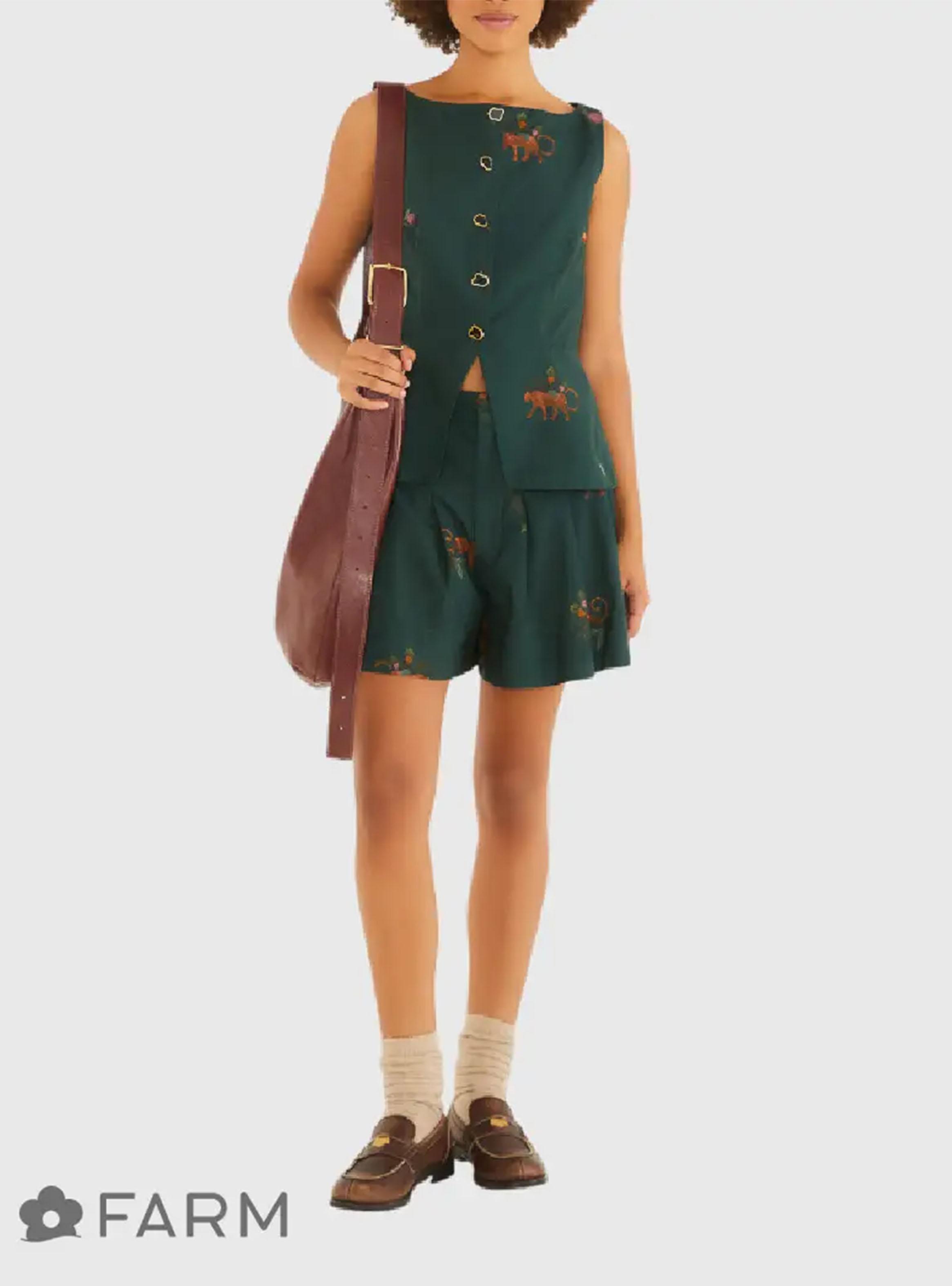 Short Plisado Estampado-2
