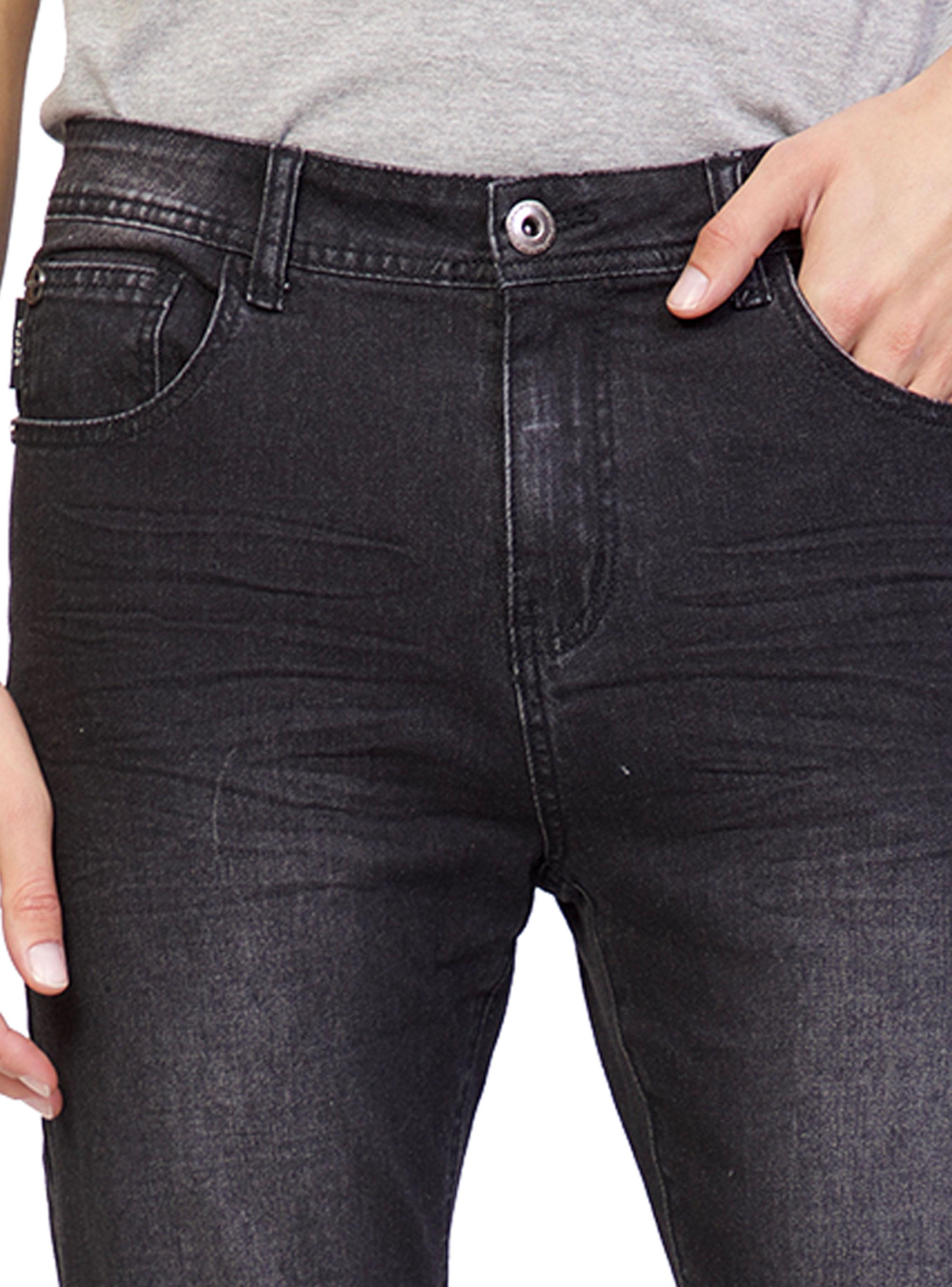 Jeans Slim Tiro Medio 5 Bolsillos Bassic-2