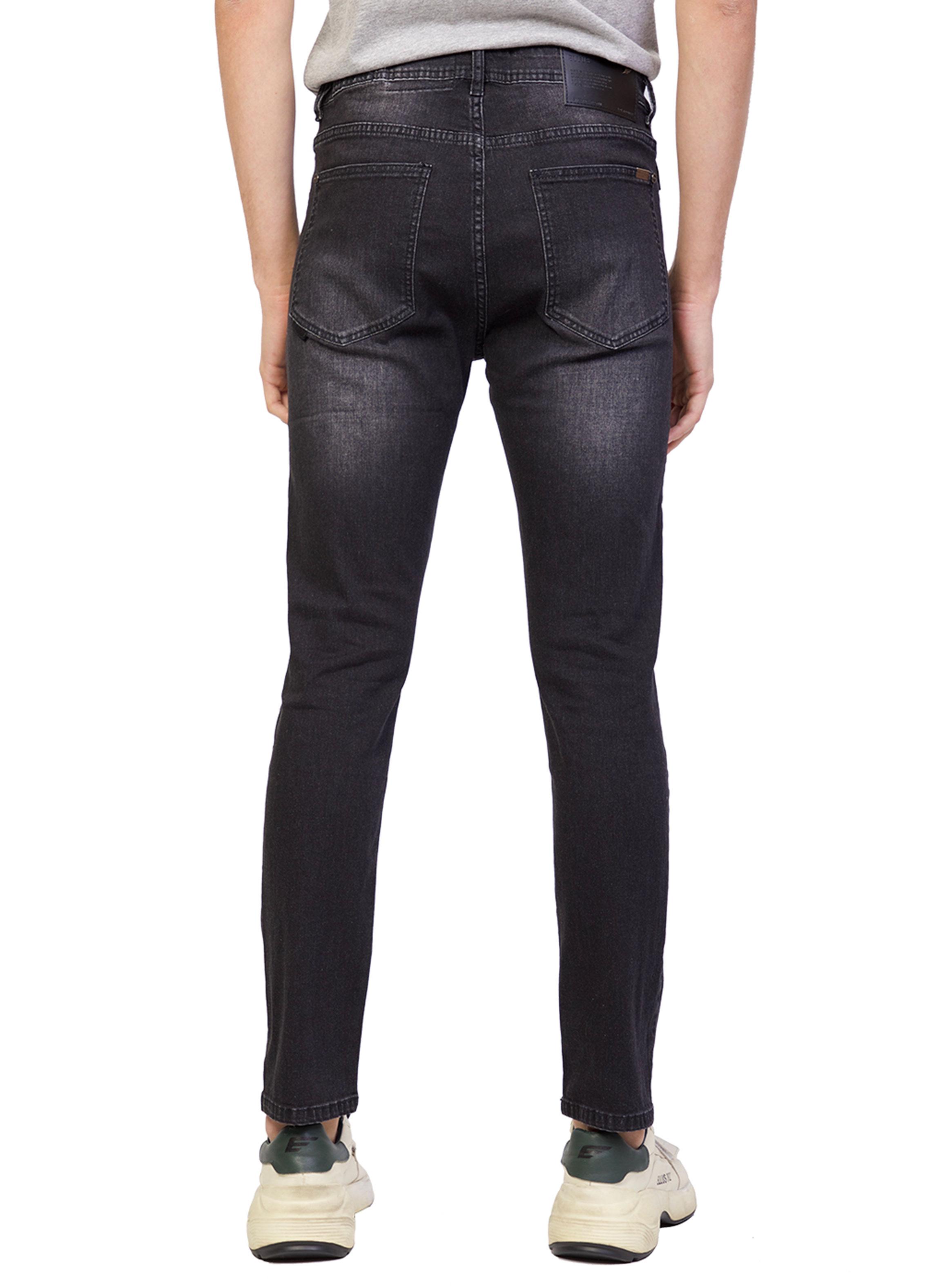 Jeans Slim Tiro Medio 5 Bolsillos Bassic-1