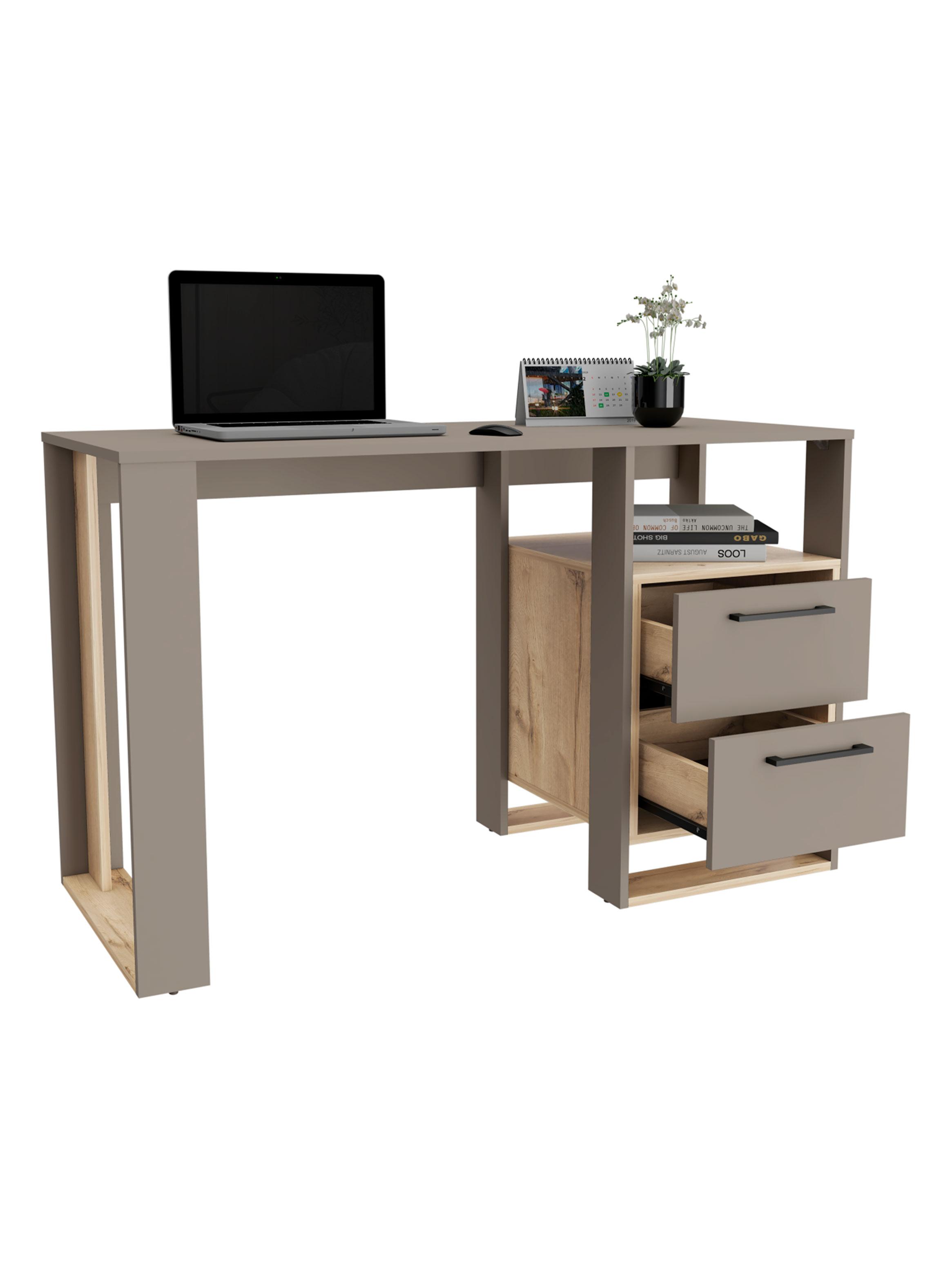 Escritorio Verlot con 2 Cajones Duna Taupe-4