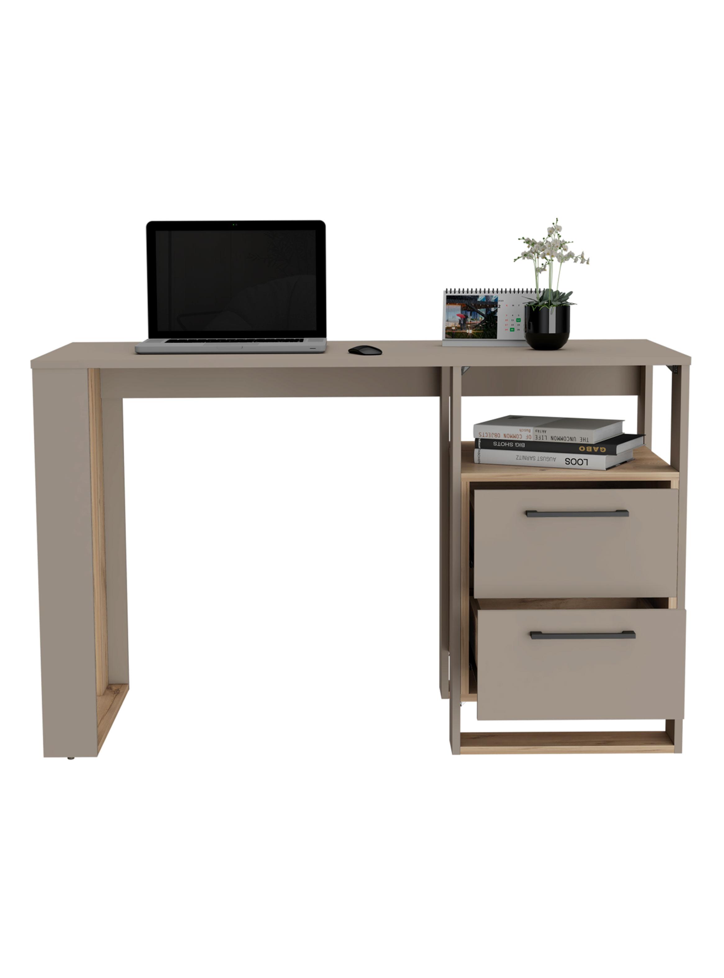 Escritorio Verlot con 2 Cajones Duna Taupe-3