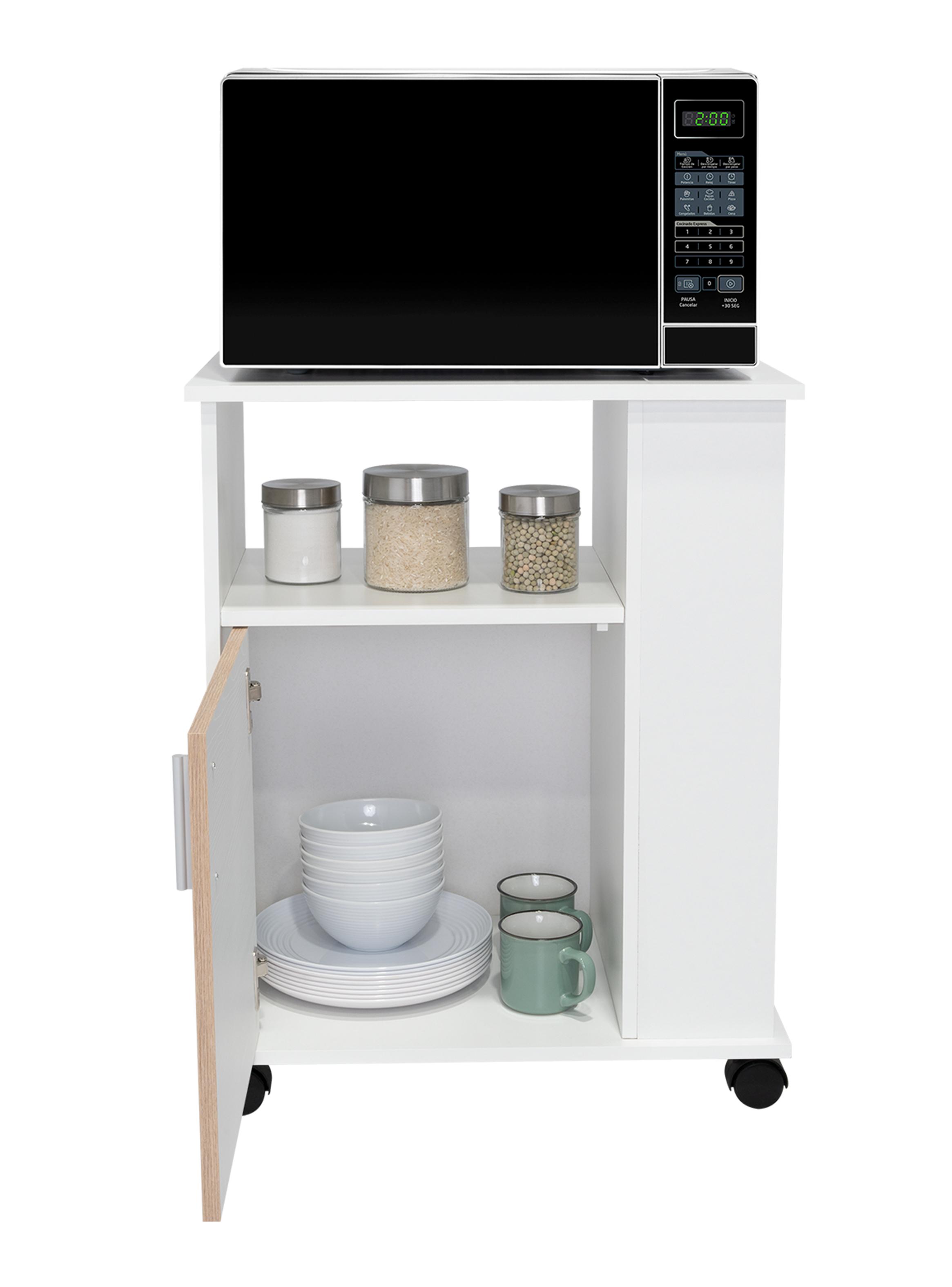 Mueble Microondas Bajo Kit 1 Puerta Blanco-2