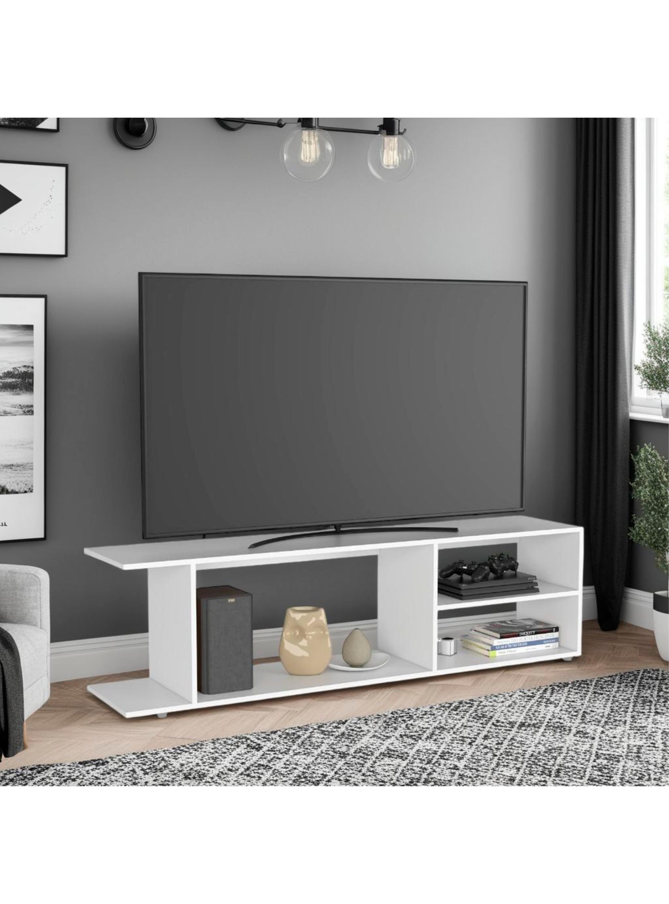 Rack TV 70" 1 Repisa Goodwood Blanco-4