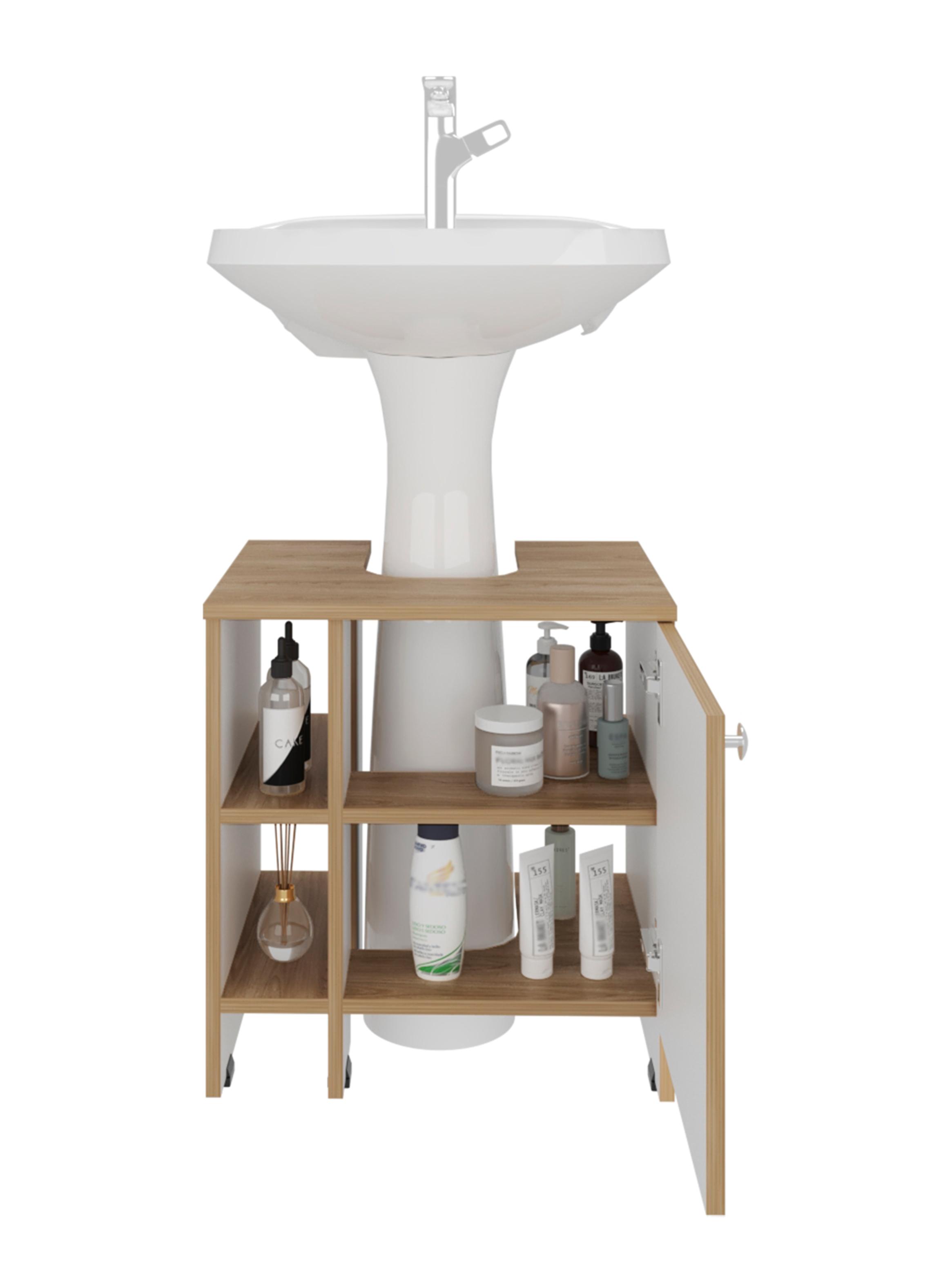Mueble Lavamanos Basic 1 Puerta Fresno Europeo-2
