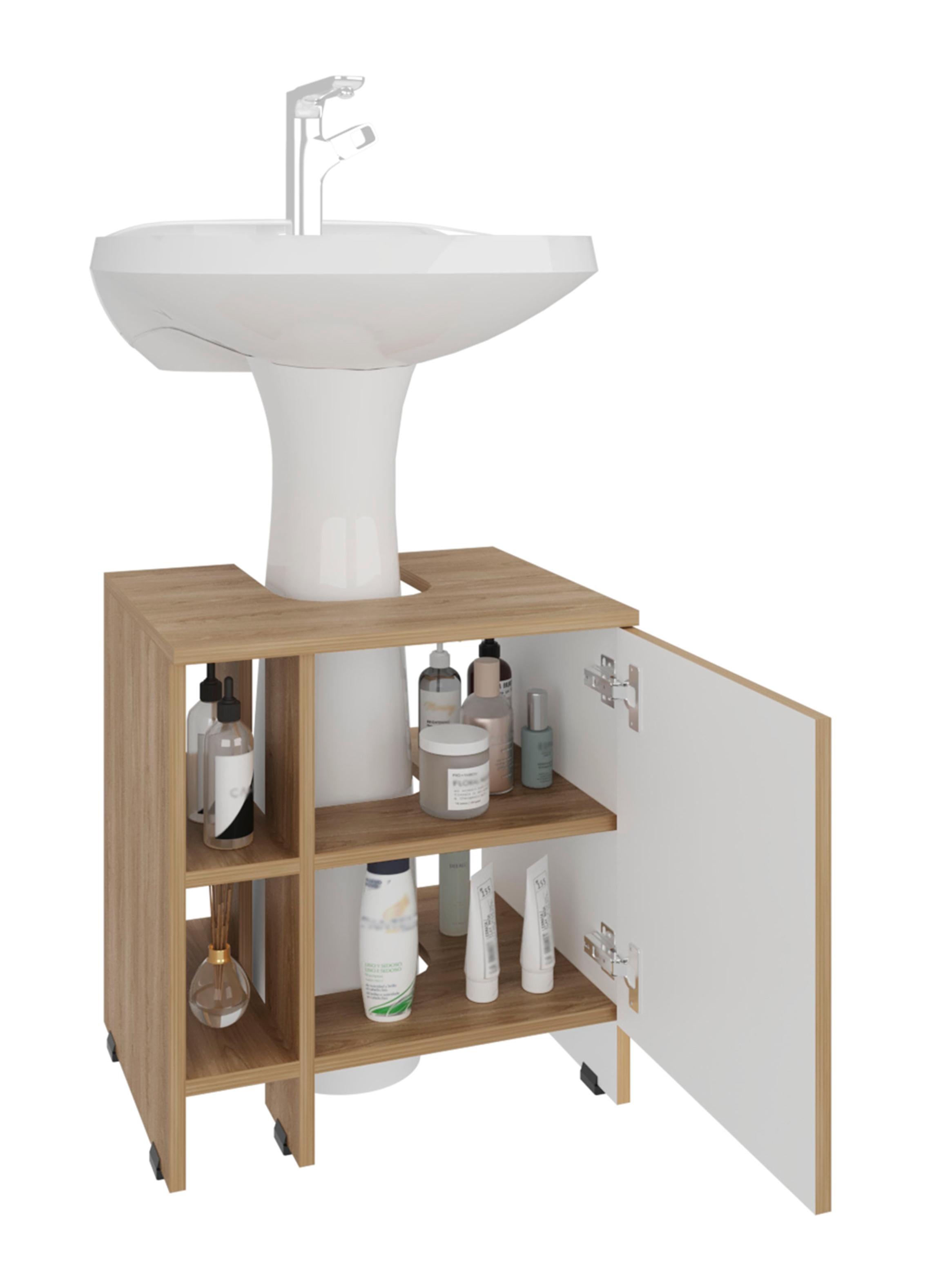 Mueble Lavamanos Basic 1 Puerta Fresno Europeo-3