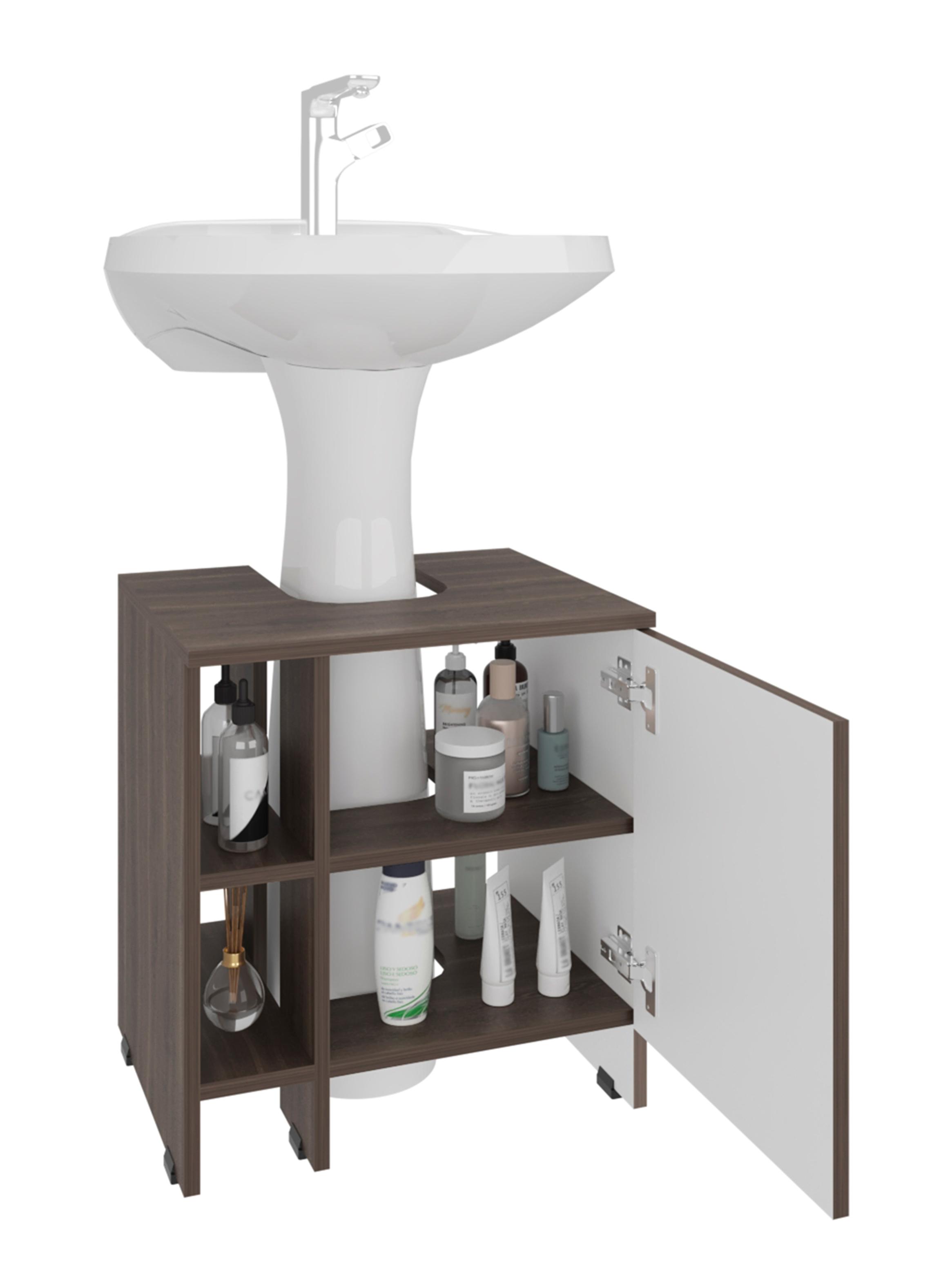 Mueble Lavamanos Basic 1 Puerta Milán Blanco-3