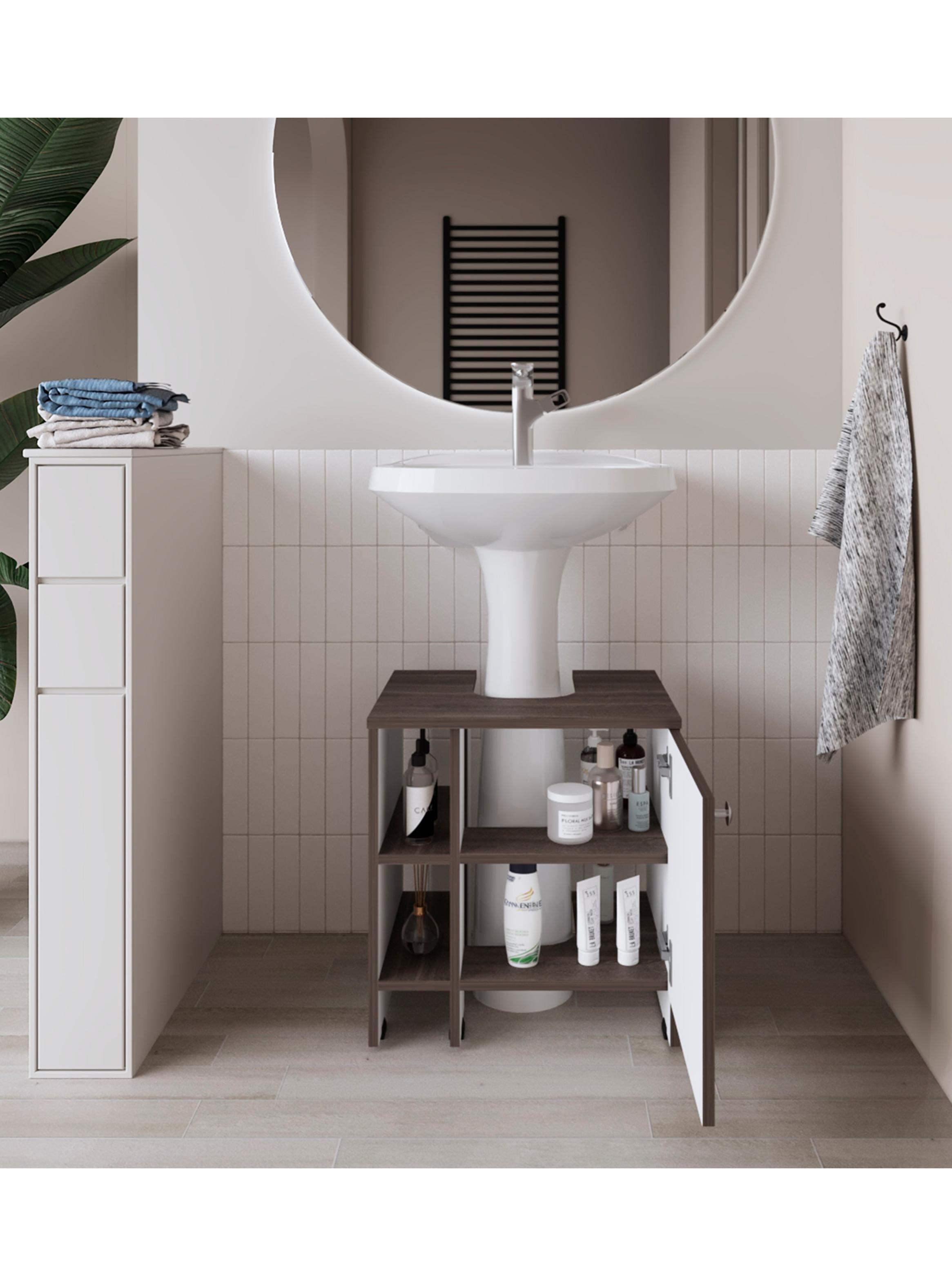 Mueble Lavamanos Basic 1 Puerta Milán Blanco-5