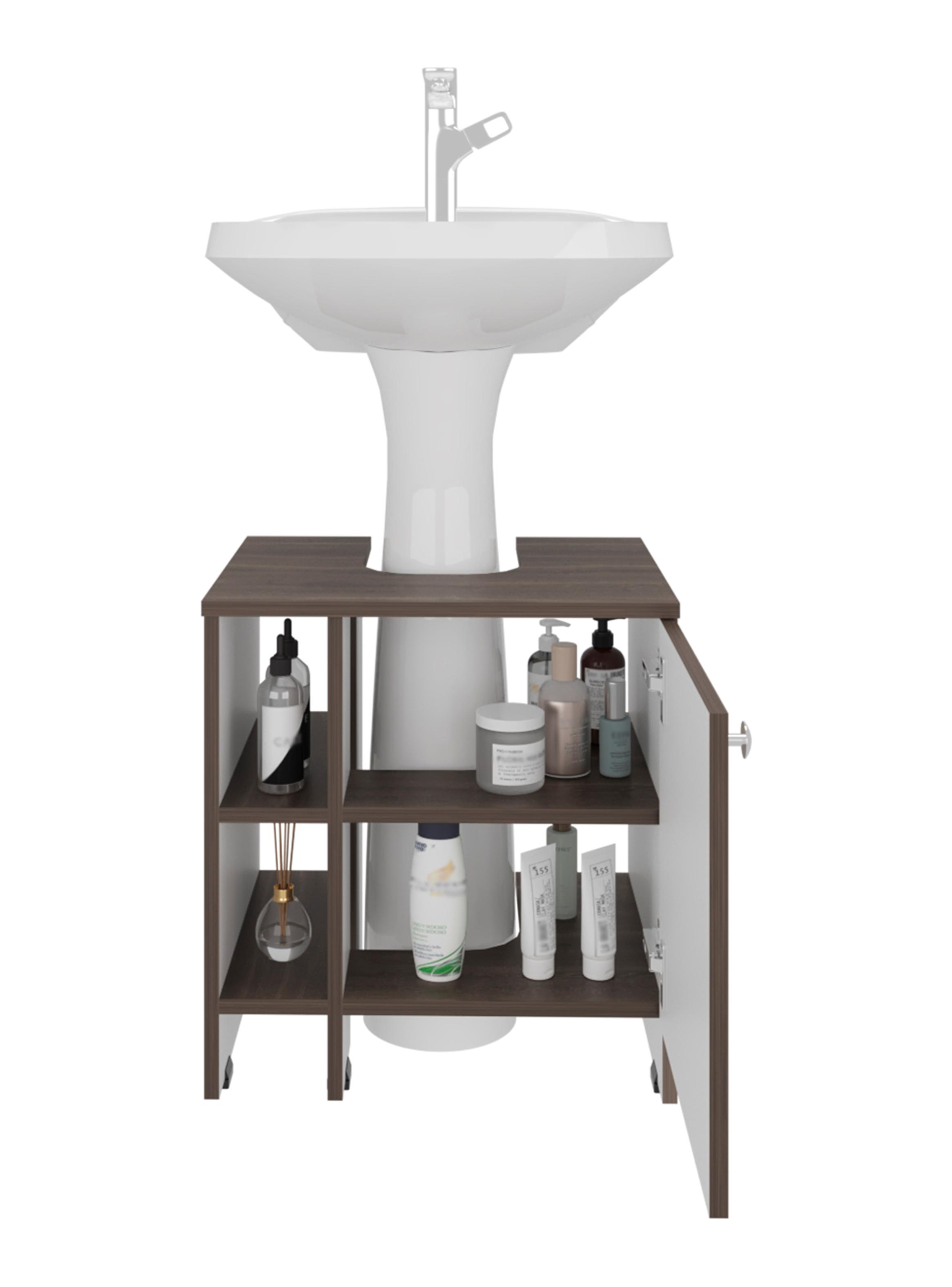 Mueble Lavamanos Basic 1 Puerta Milán Blanco-2