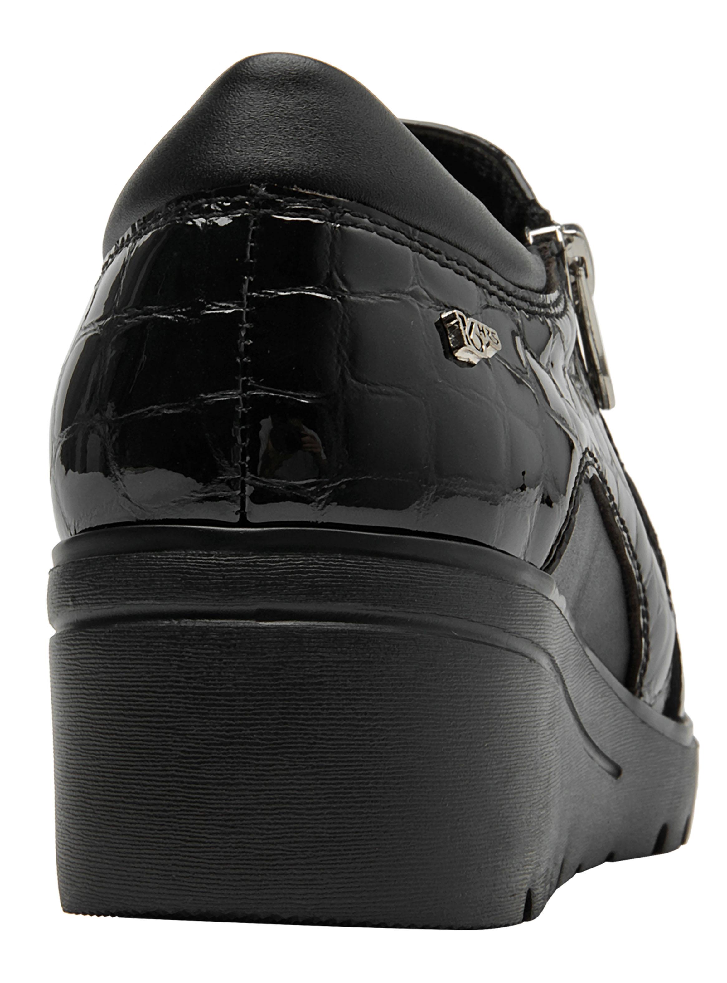 Zapato Casual Texturizado Charol Cuero Mujer-4