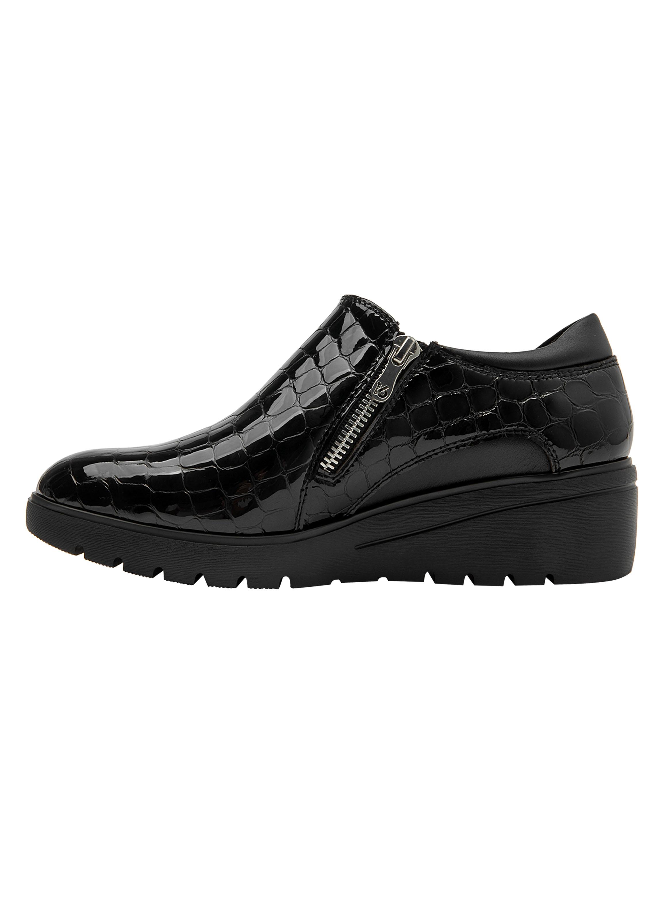 Zapato Casual Texturizado Charol Cuero Mujer-3