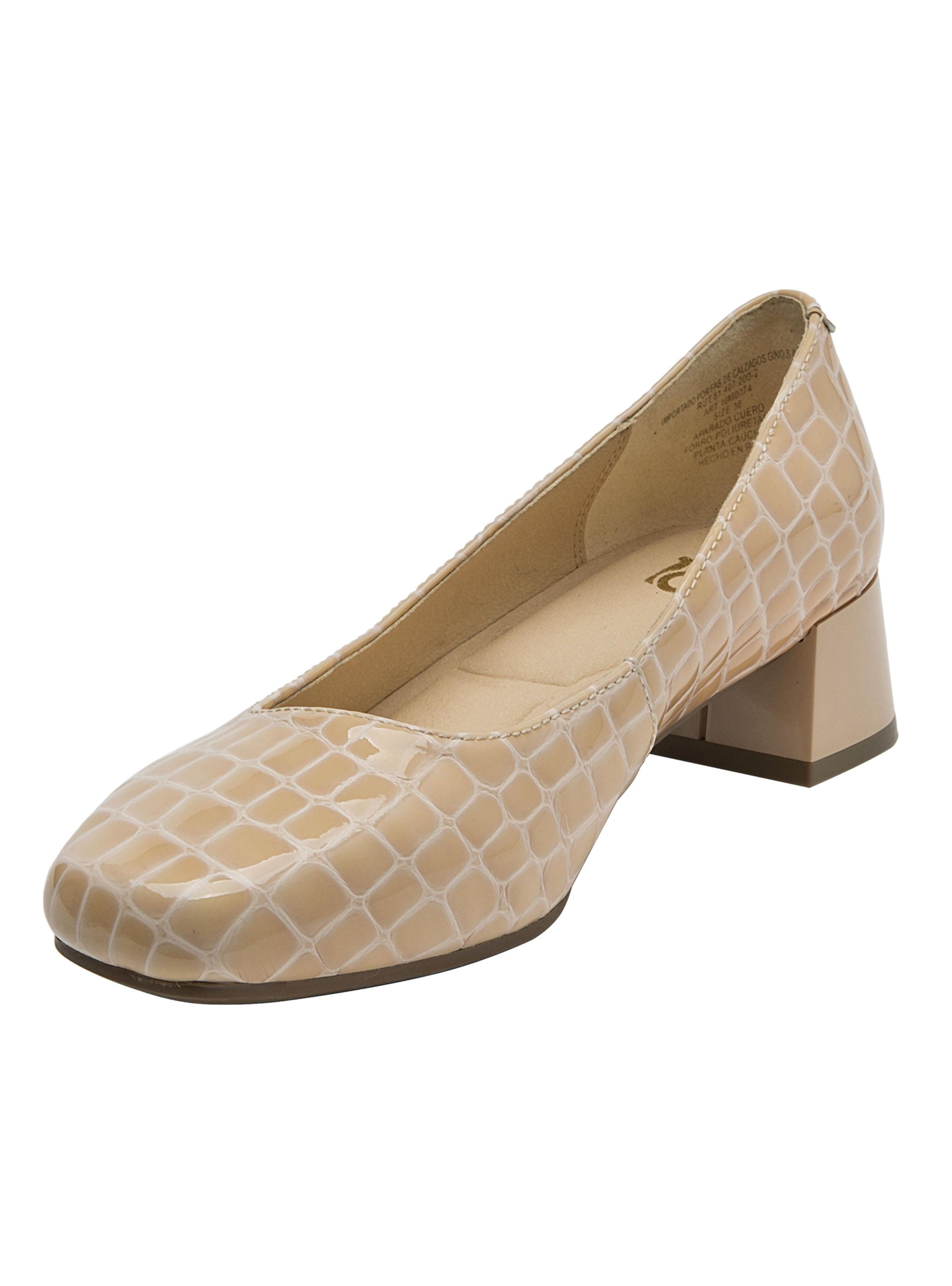 Zapato Casual de Vestir Charol Taco cuadrado Mujer-3