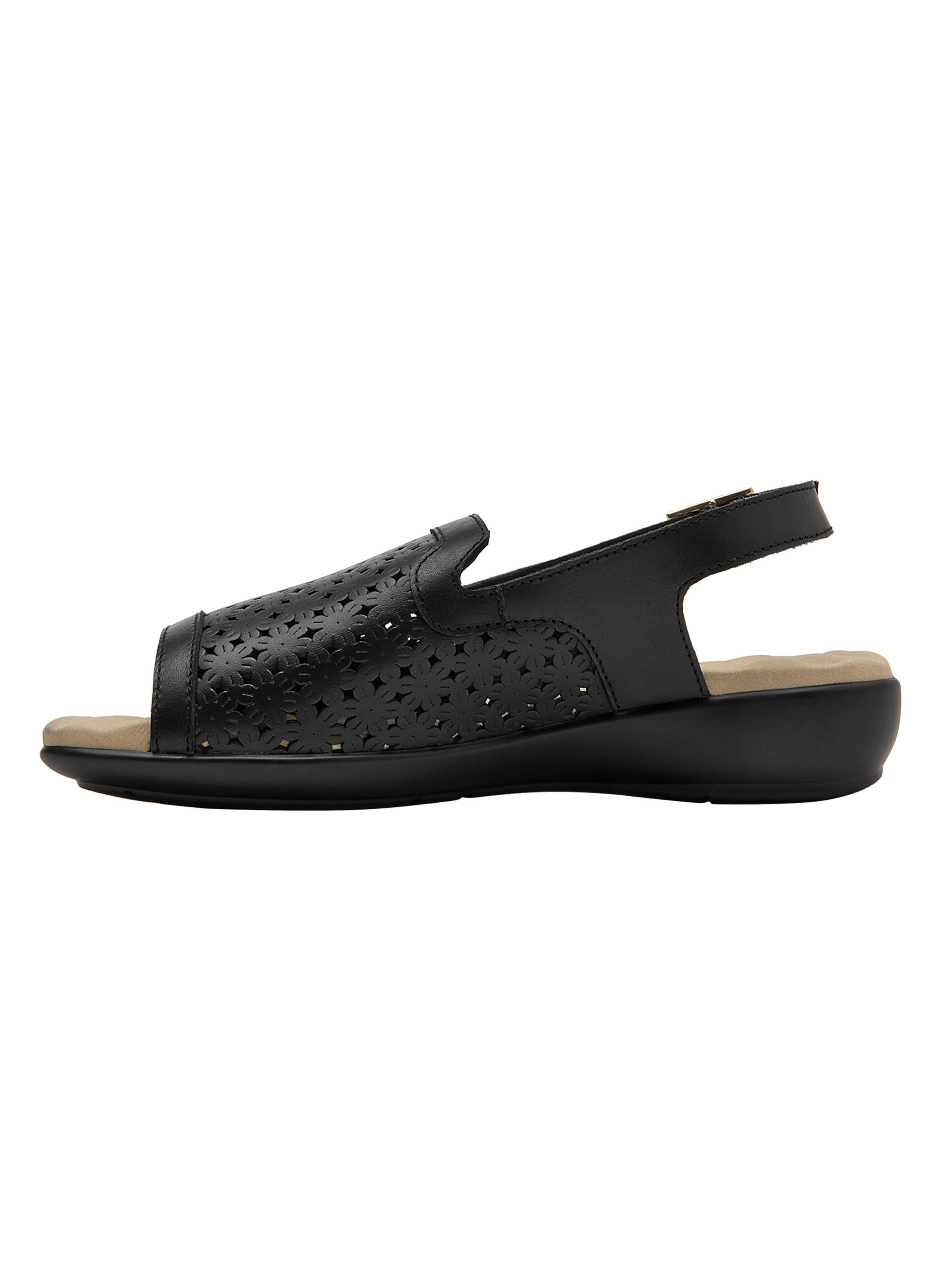 Sandalia Perforaciones Decorativa Cuero Mujer-2