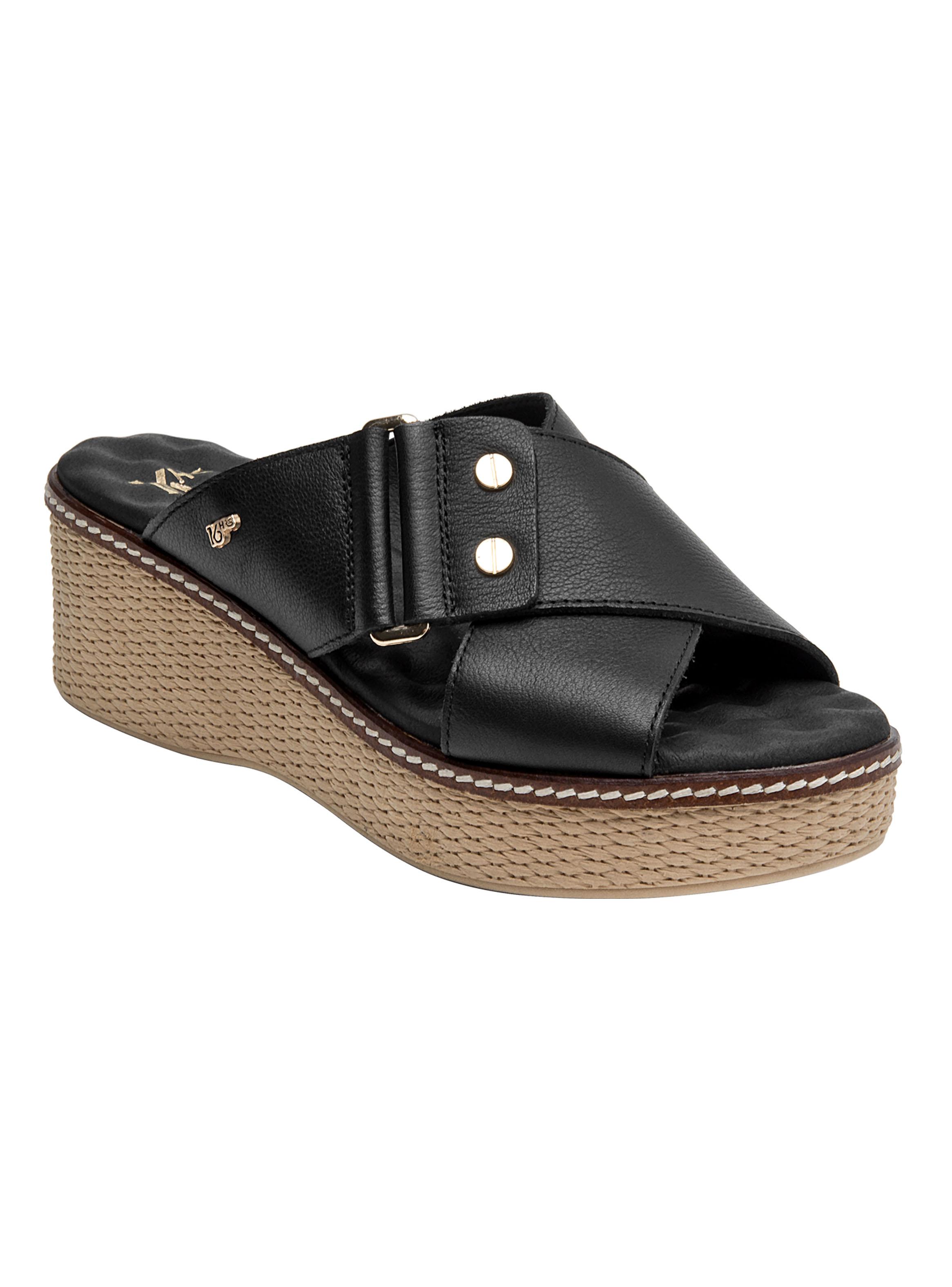 Sandalia Cruzada Correa y Plataforma Mujer-1