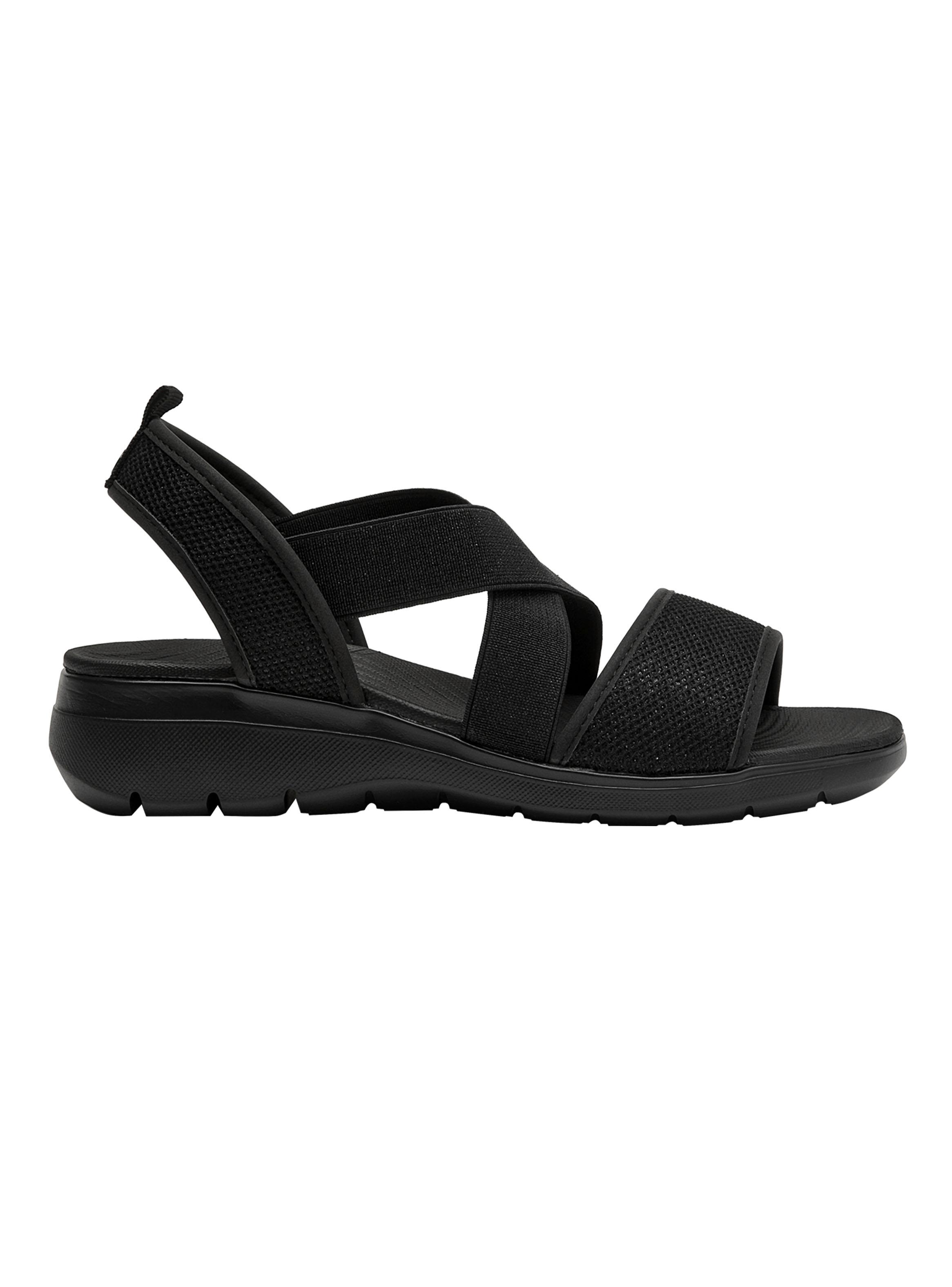 Sandalia Glitter Elástico Mujer-0