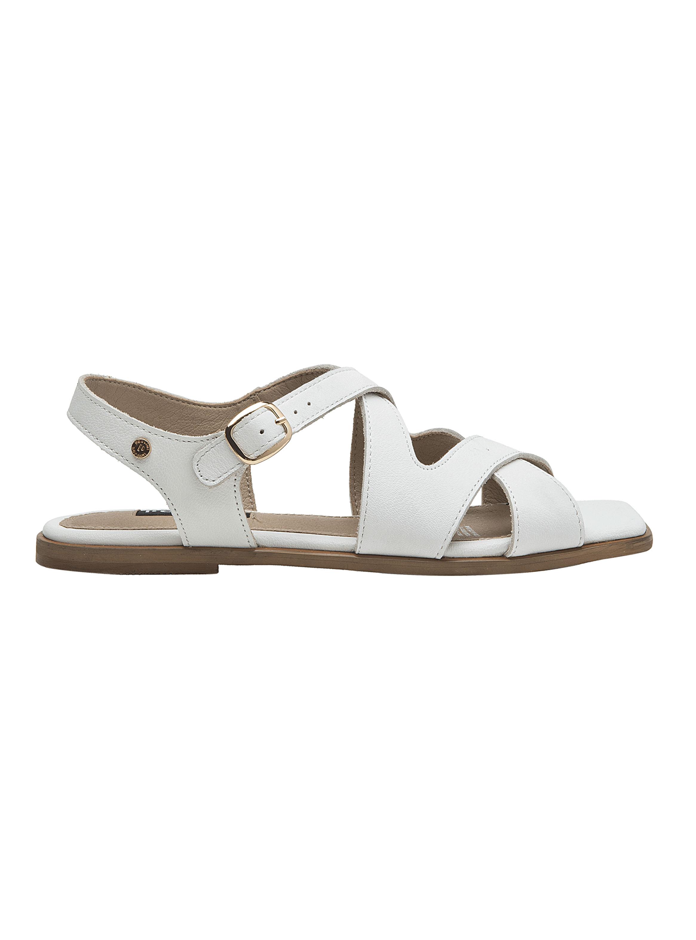Sandalia Casual Correas Entrecruzadas Cuero Mujer-0