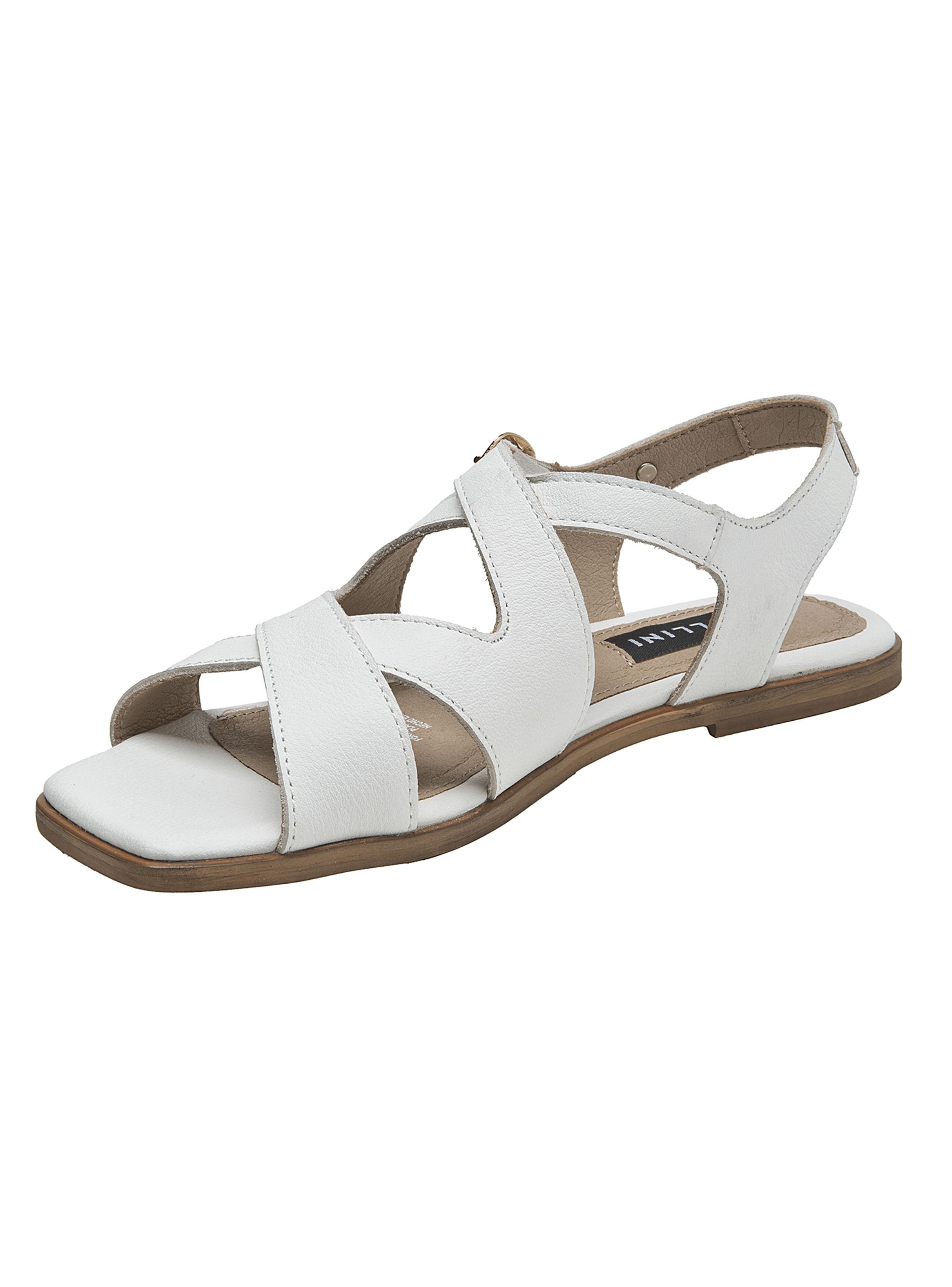 Sandalia Casual Correas Entrecruzadas Cuero Mujer-3