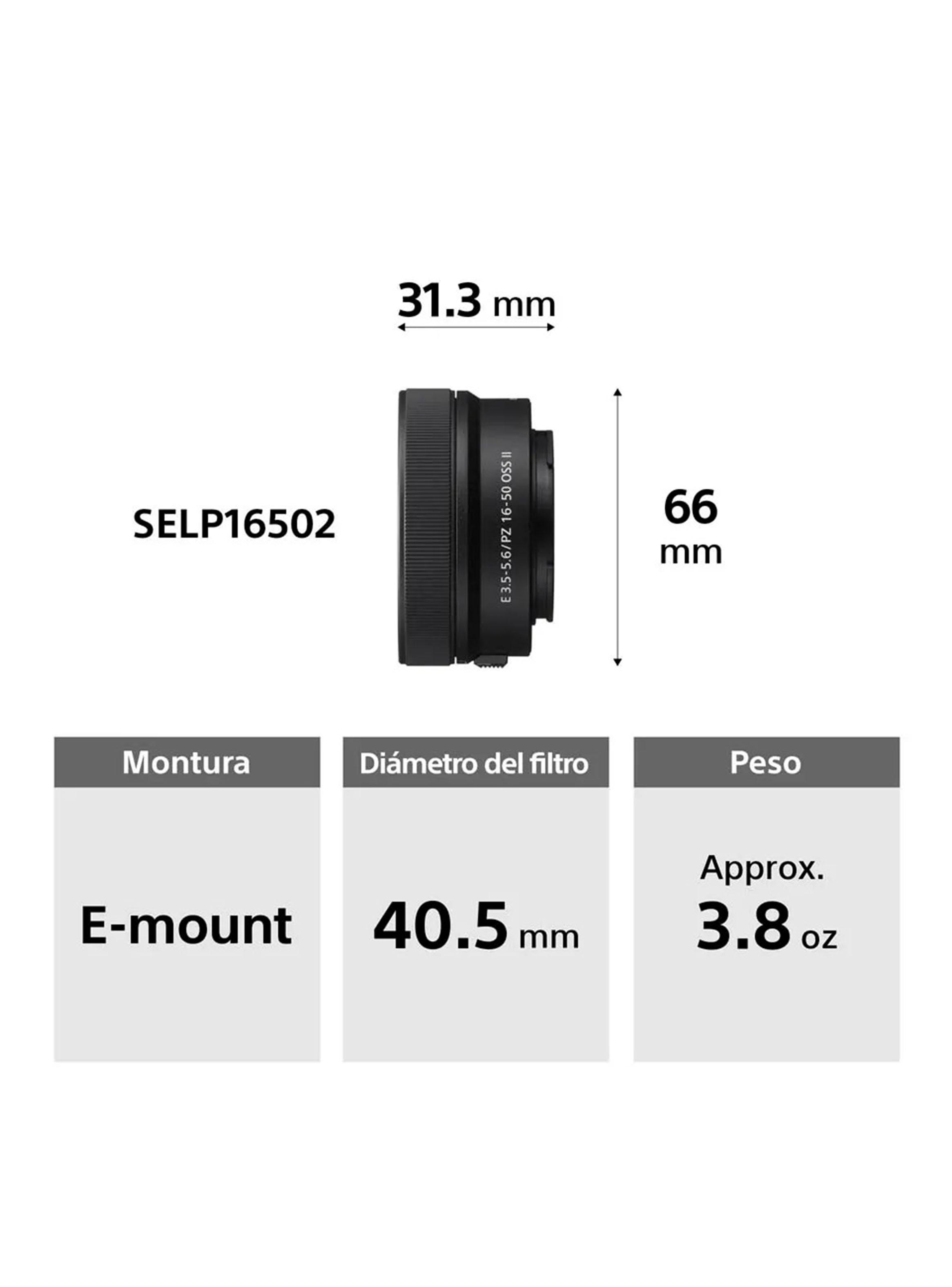 Cámara Digital Mirrorless APS-C ILCE-6400K A6400 + Lente SELP16502-2