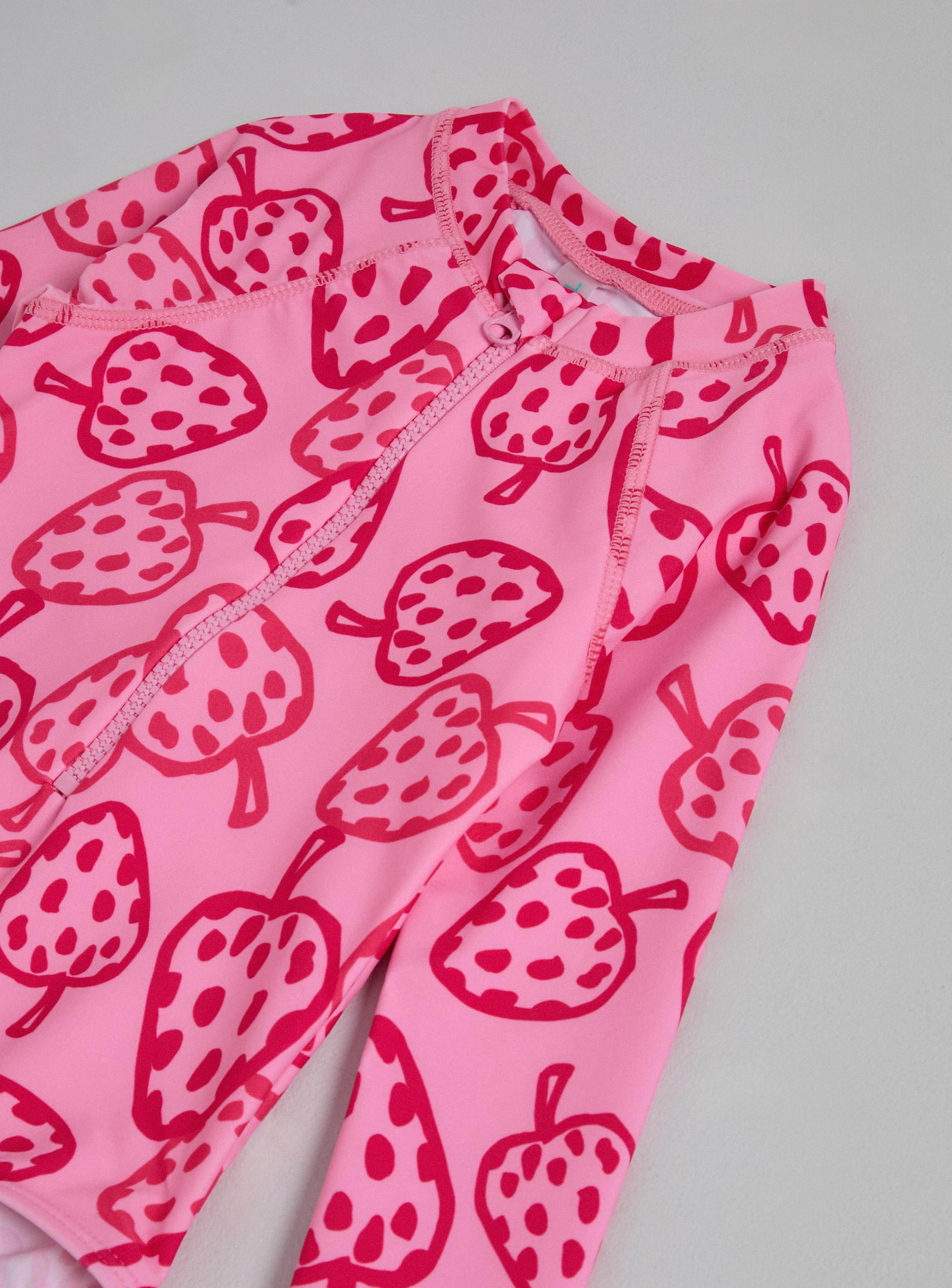 Traje de Baño Manga Larga con Cierre Frontal y Gorro a Juego-2