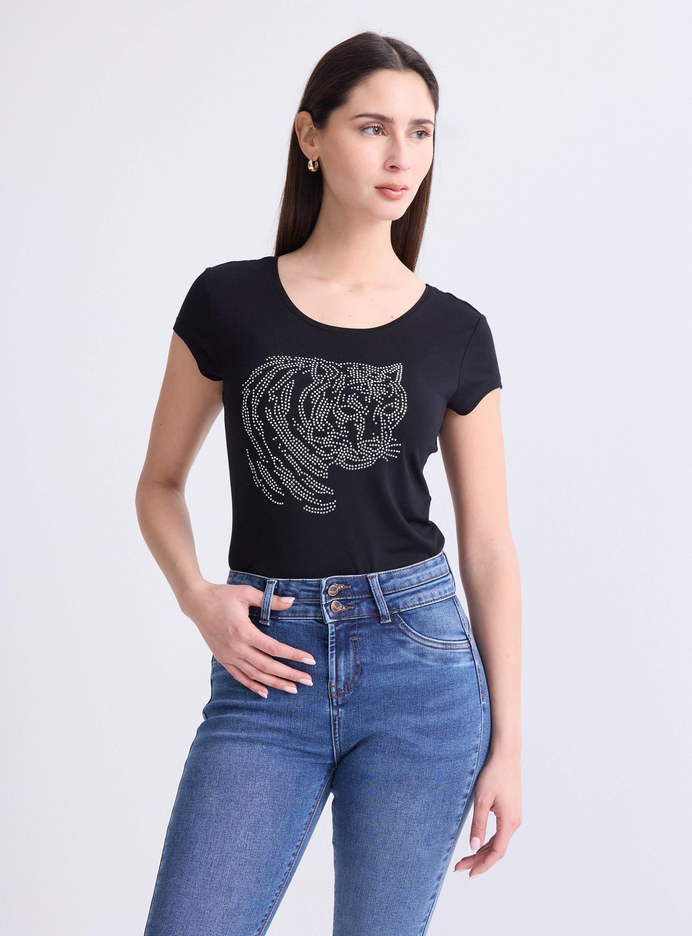 Polera Básica Ajustada Escote Redondo-0