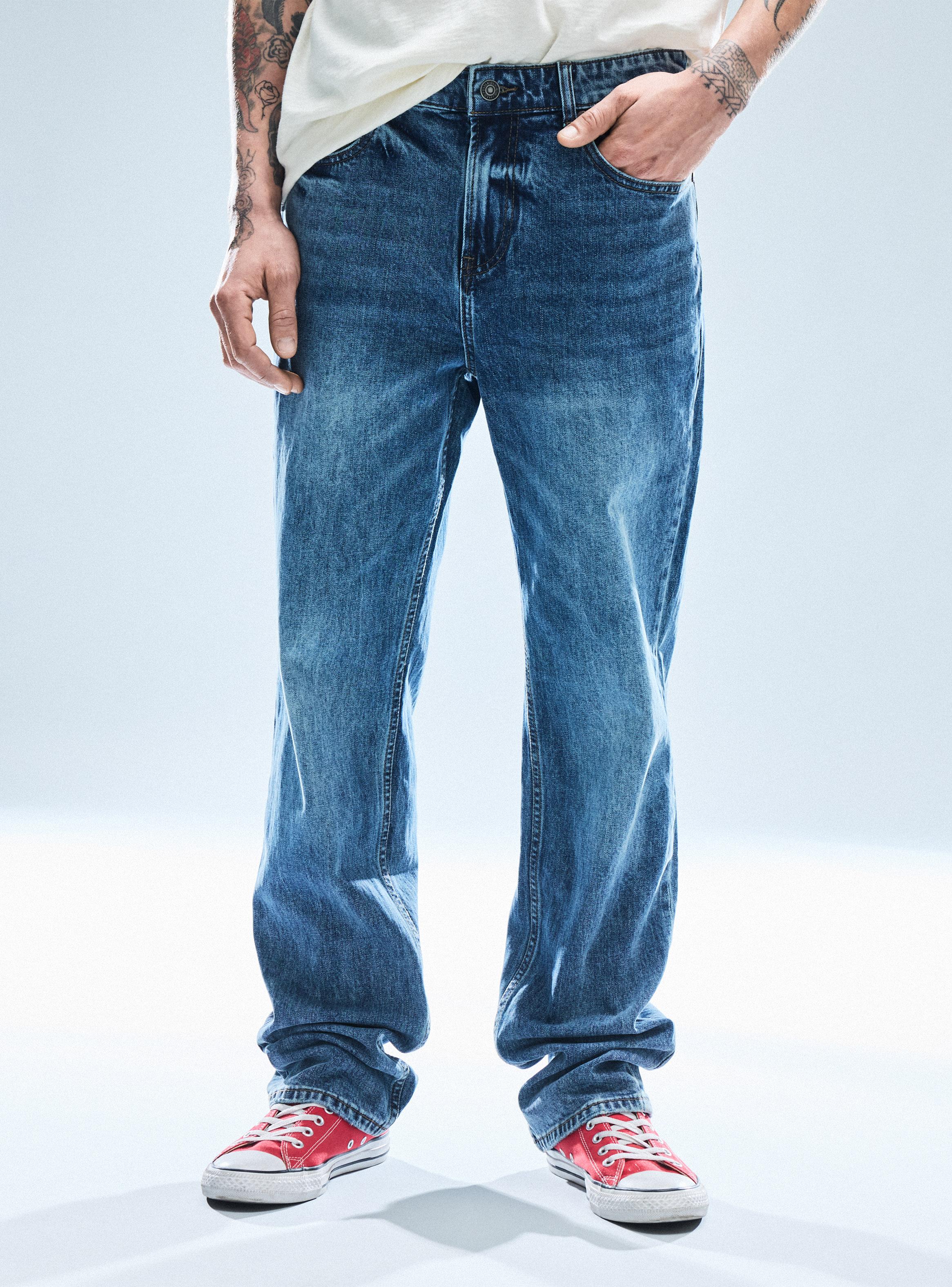 Jeans Tiro Medio Recto Straight Fit-0