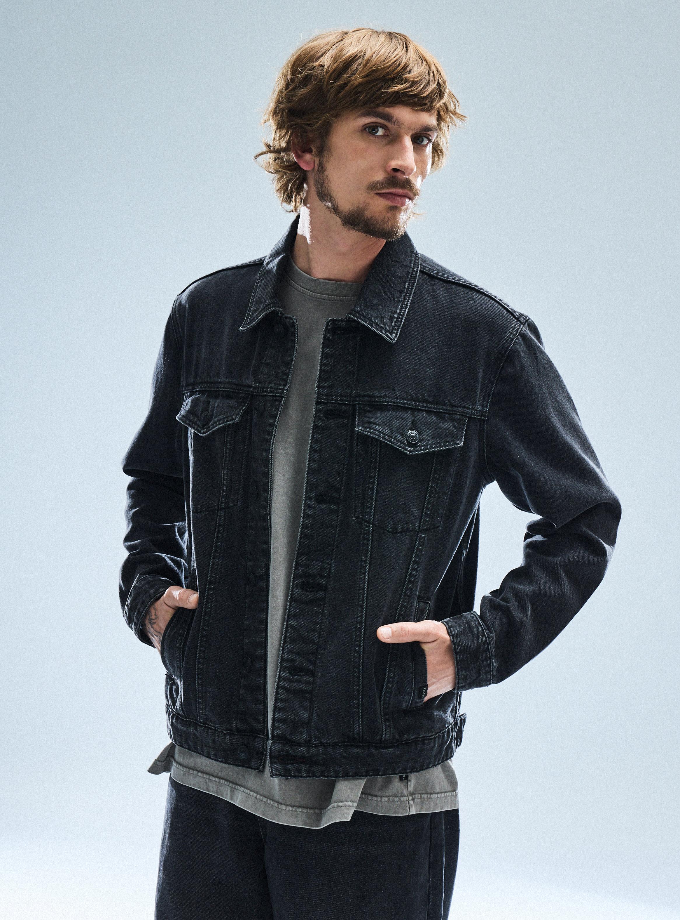 Chaqueta Trucker Negra-0