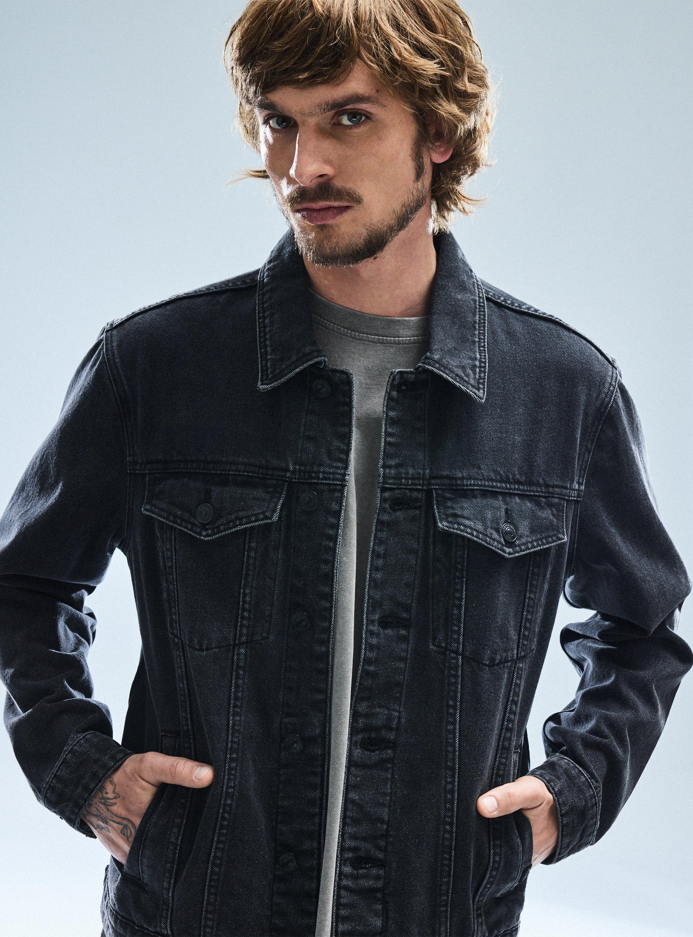 Chaqueta Trucker Negra-2