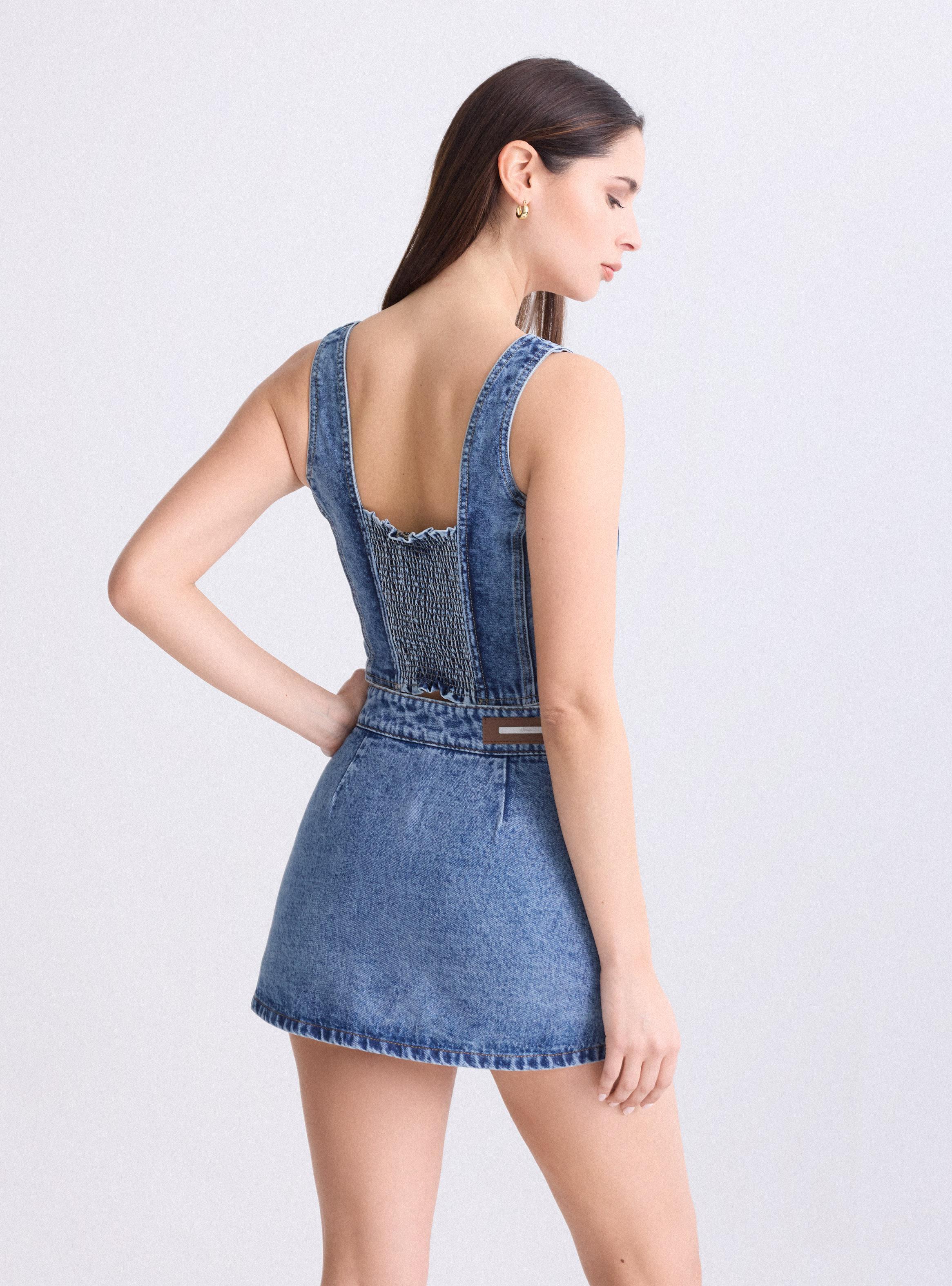 Polera Corset Denim-1
