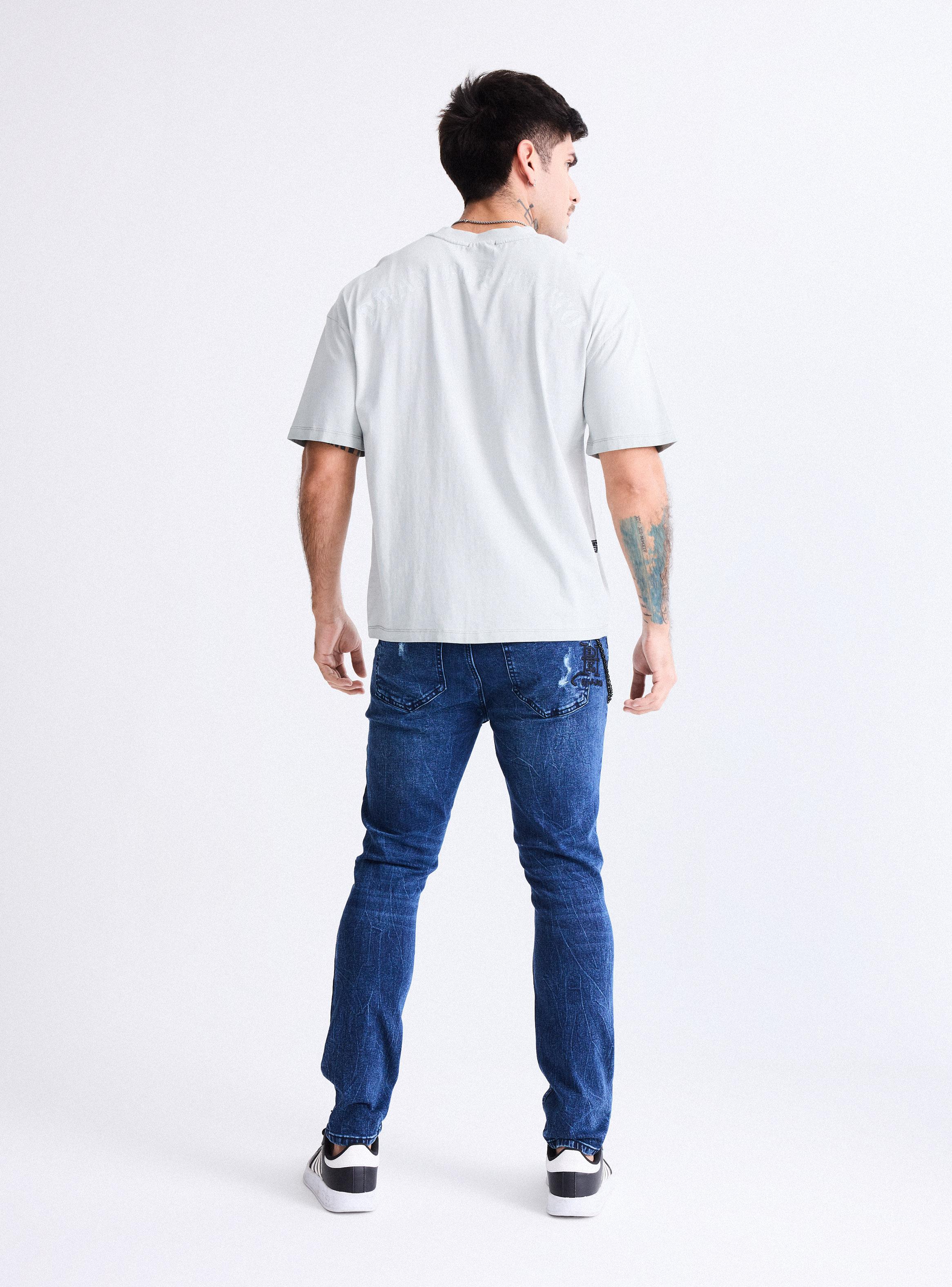 Jeans Ed Hardy Roturas con Cadena Skinny Fit-5