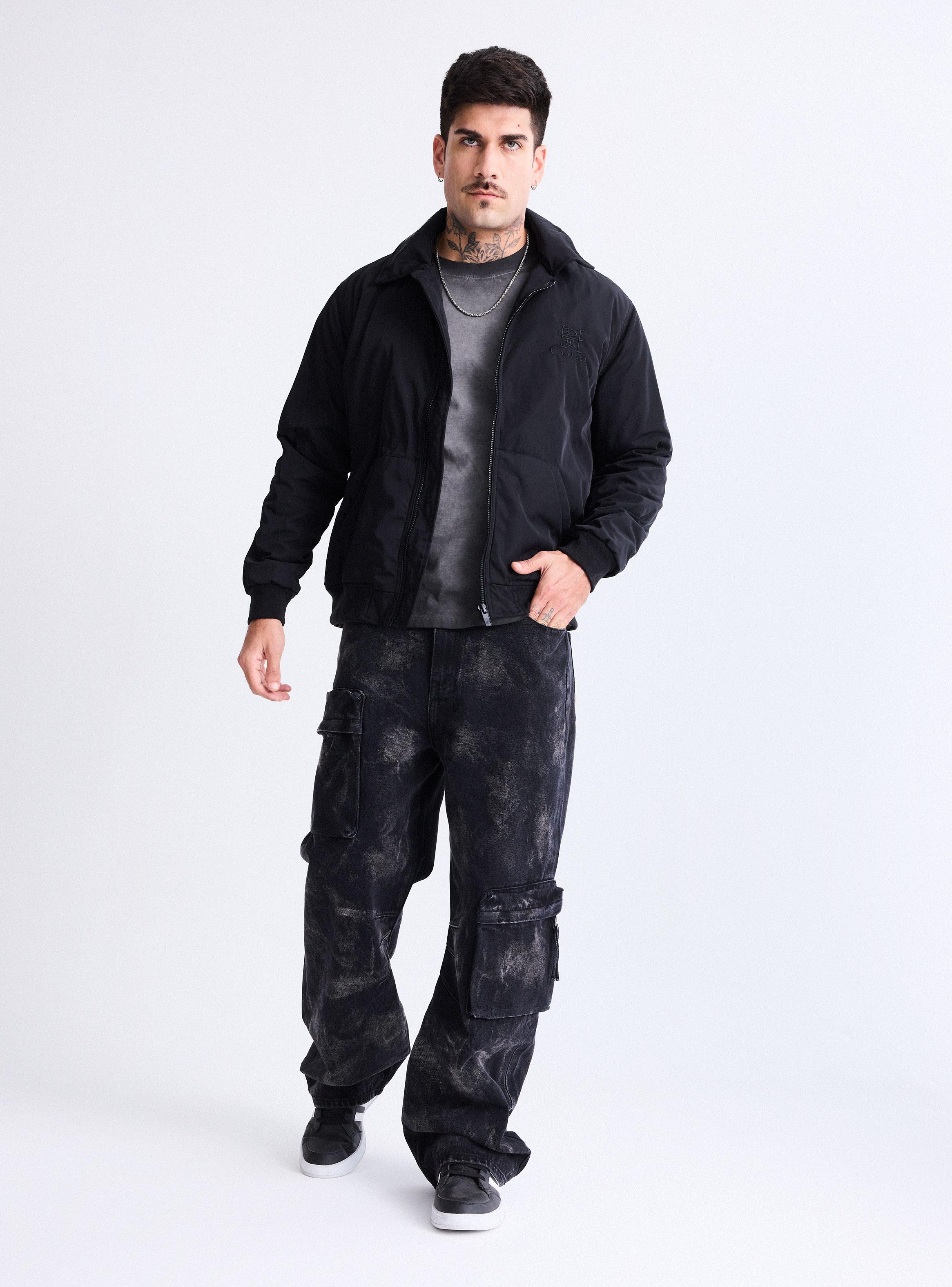 Chaqueta Bomber con Cuello Ed Hardy  Bordado Espald-4