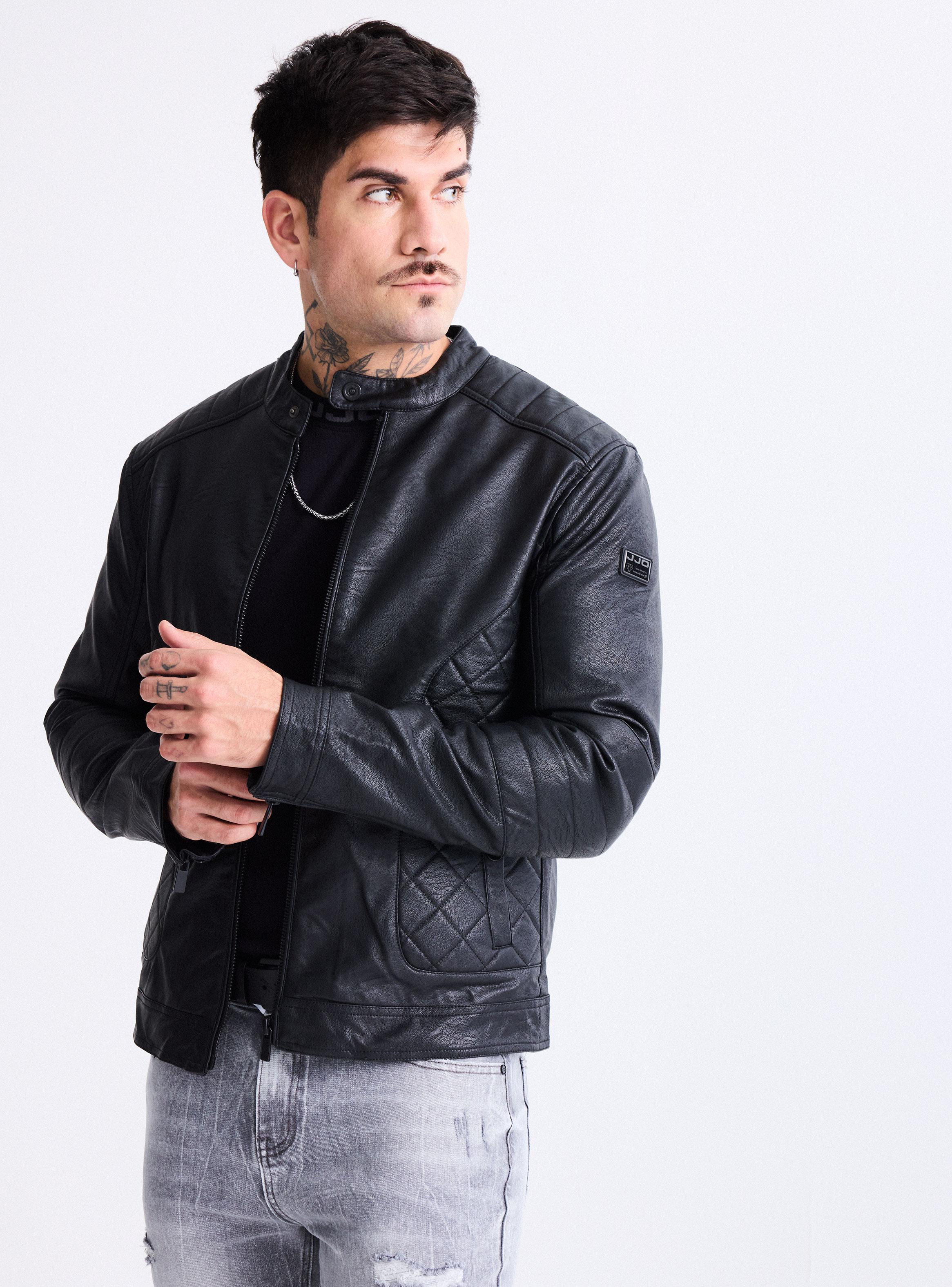 Chaqueta Biker Cuello Mao, Acolchado Diamante-0