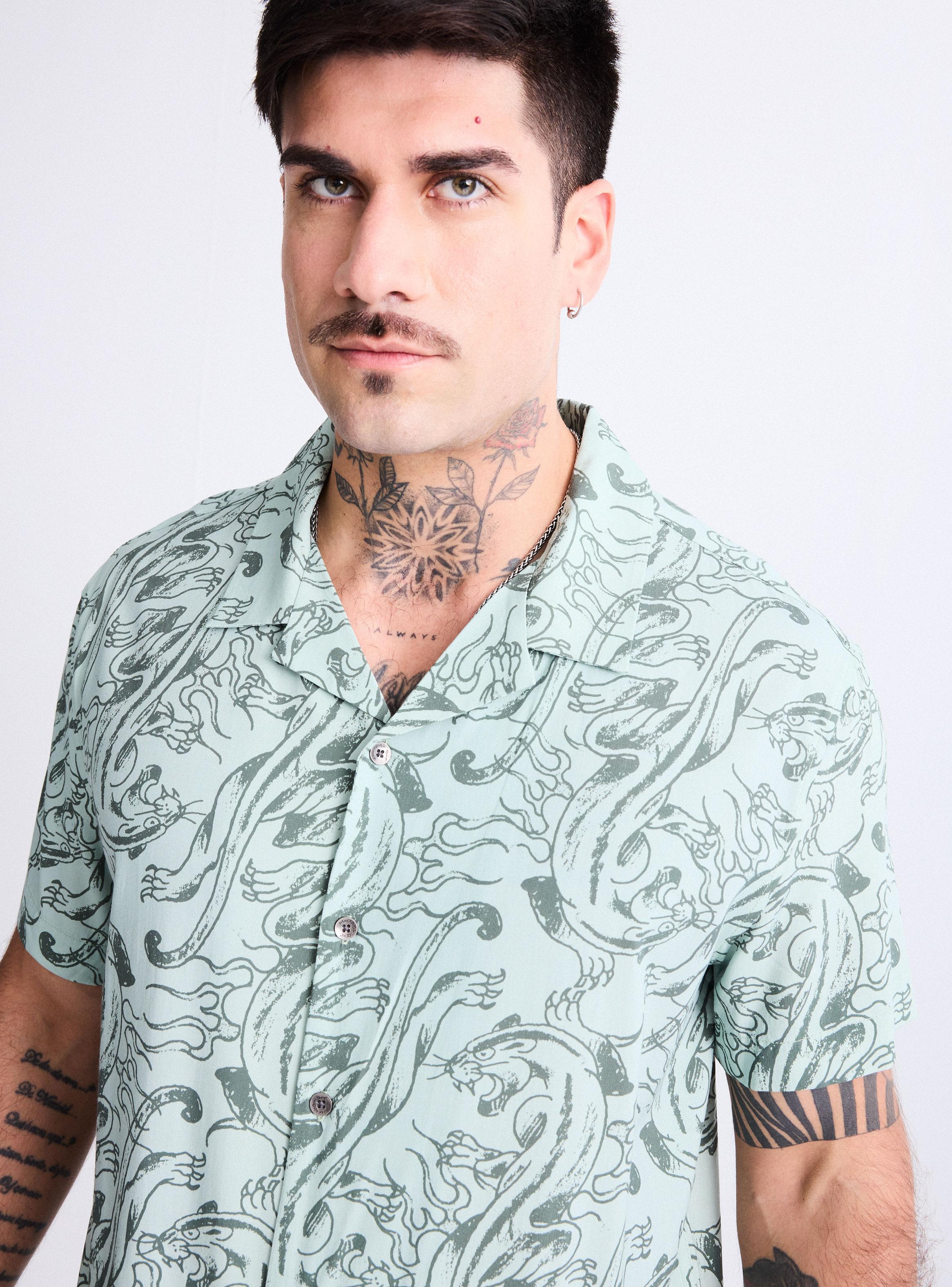 Camisa Ed Hardy Loose Fit Estampado Pantera-2
