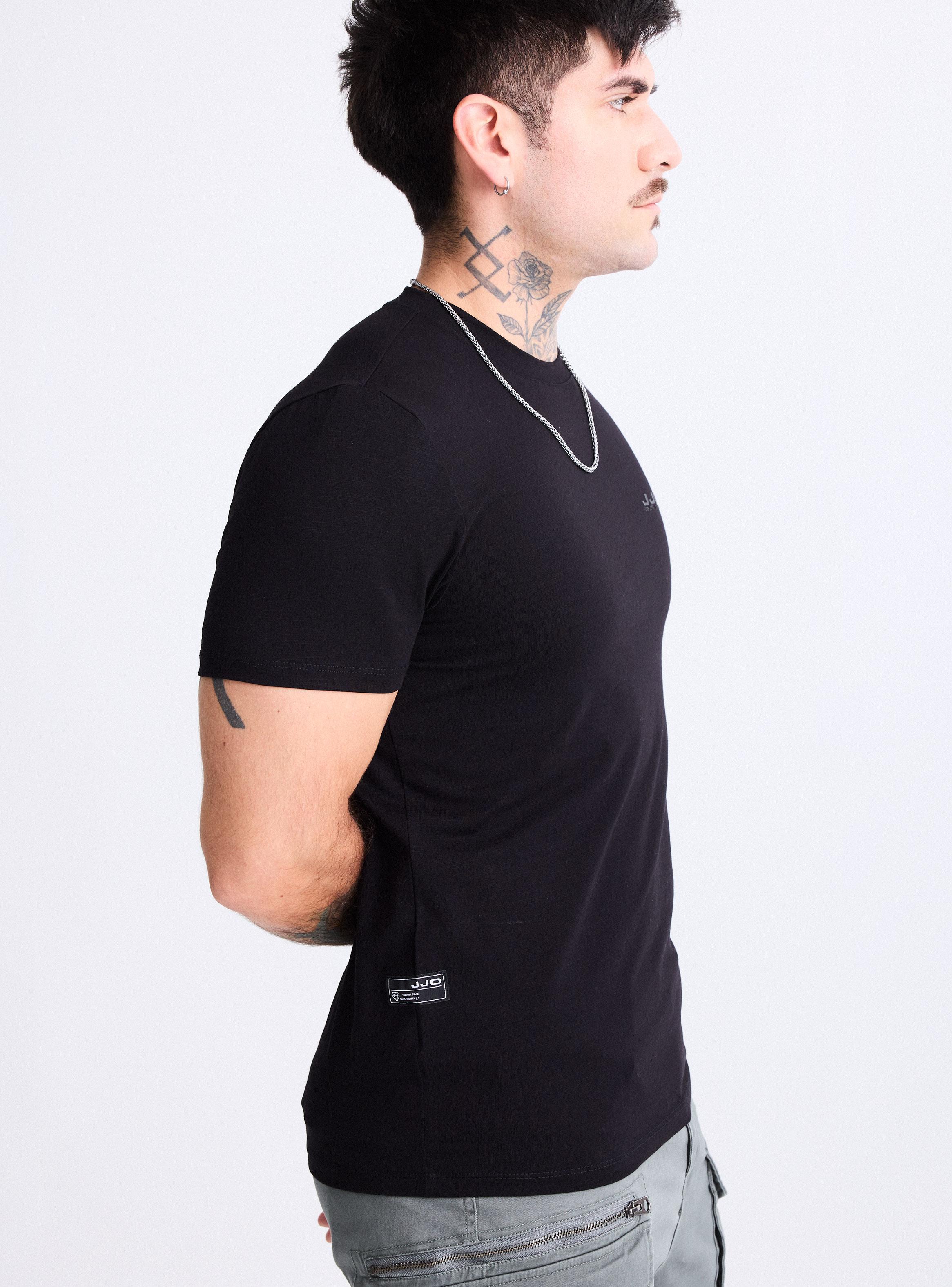 Polera Ajustada Lavada Manga Corta-3