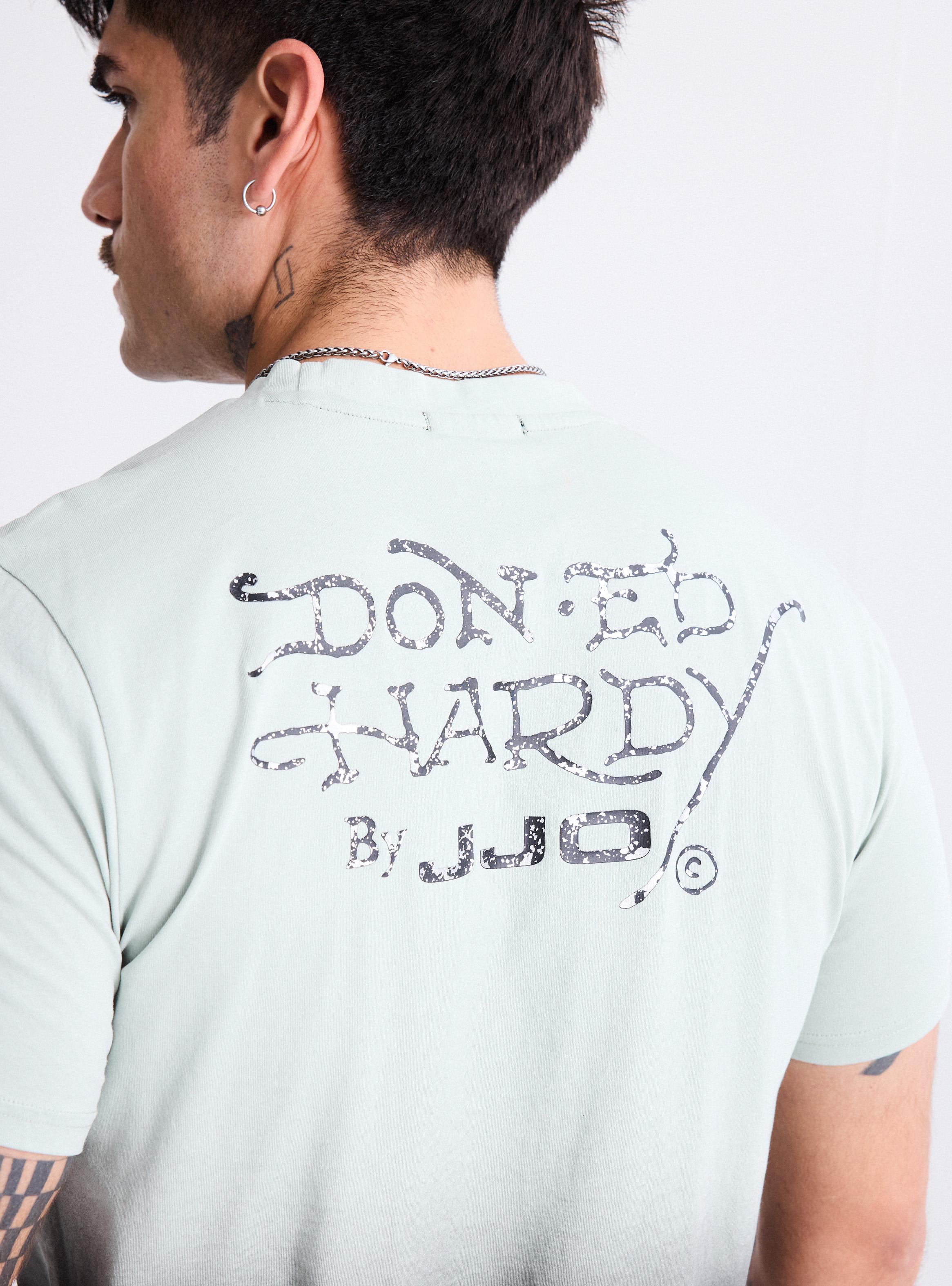 Polera Ed Hardy Lavado Gradiente Estampado Metalizado-3