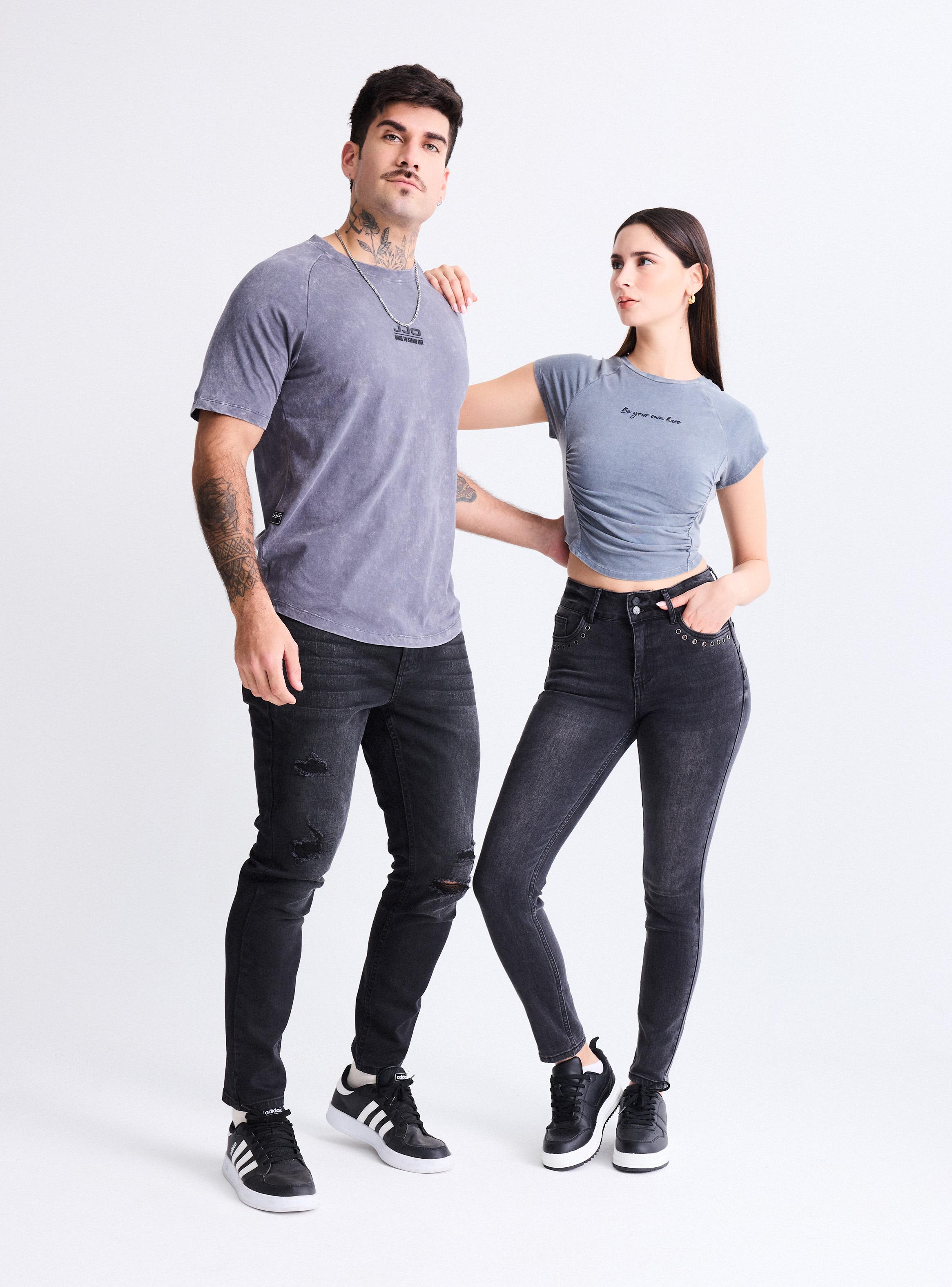 Polera Long Fit Manga Raglan Lavado Ácido-4