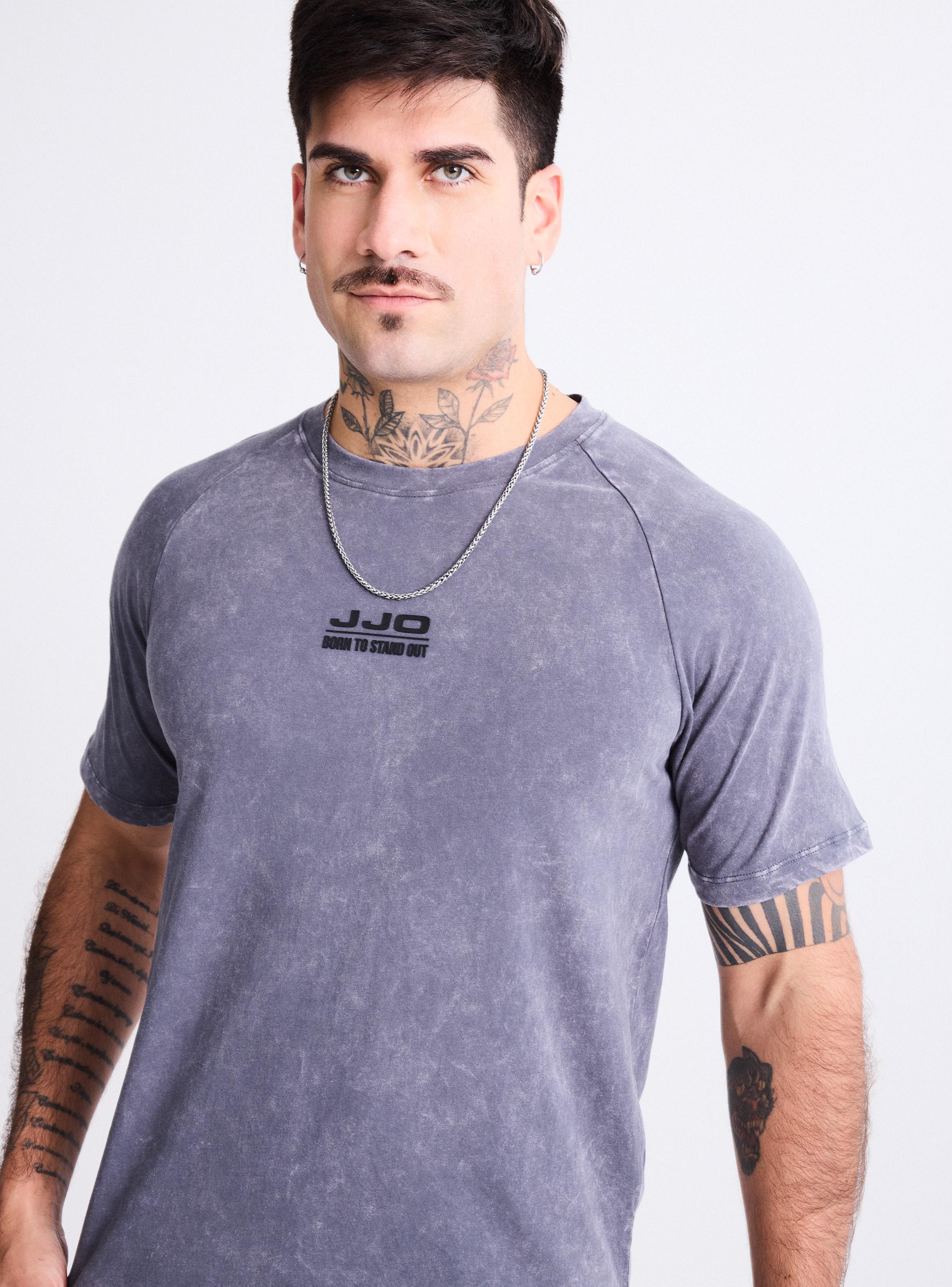 Polera Long Fit Manga Raglan Lavado Ácido-3