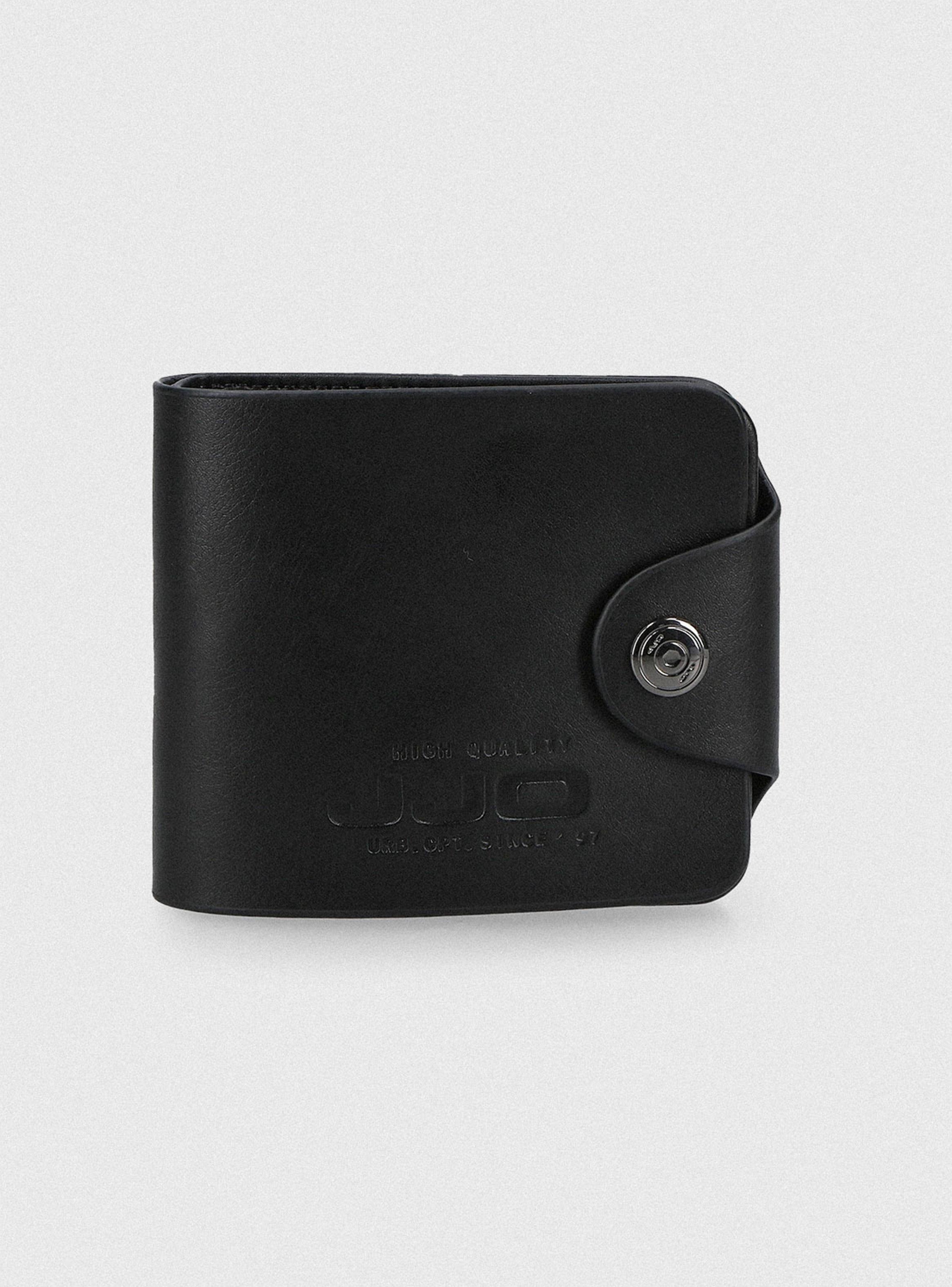 Billetera Cuero Real con Broche y Logo-0