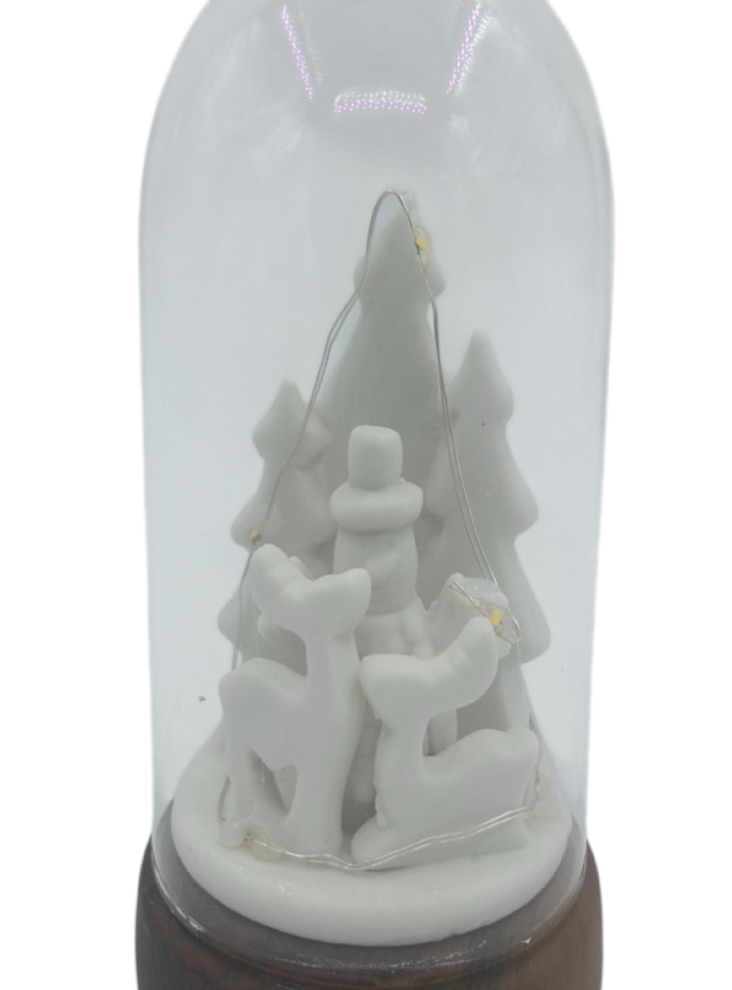 Adorno Vidrio White Luz 2-1