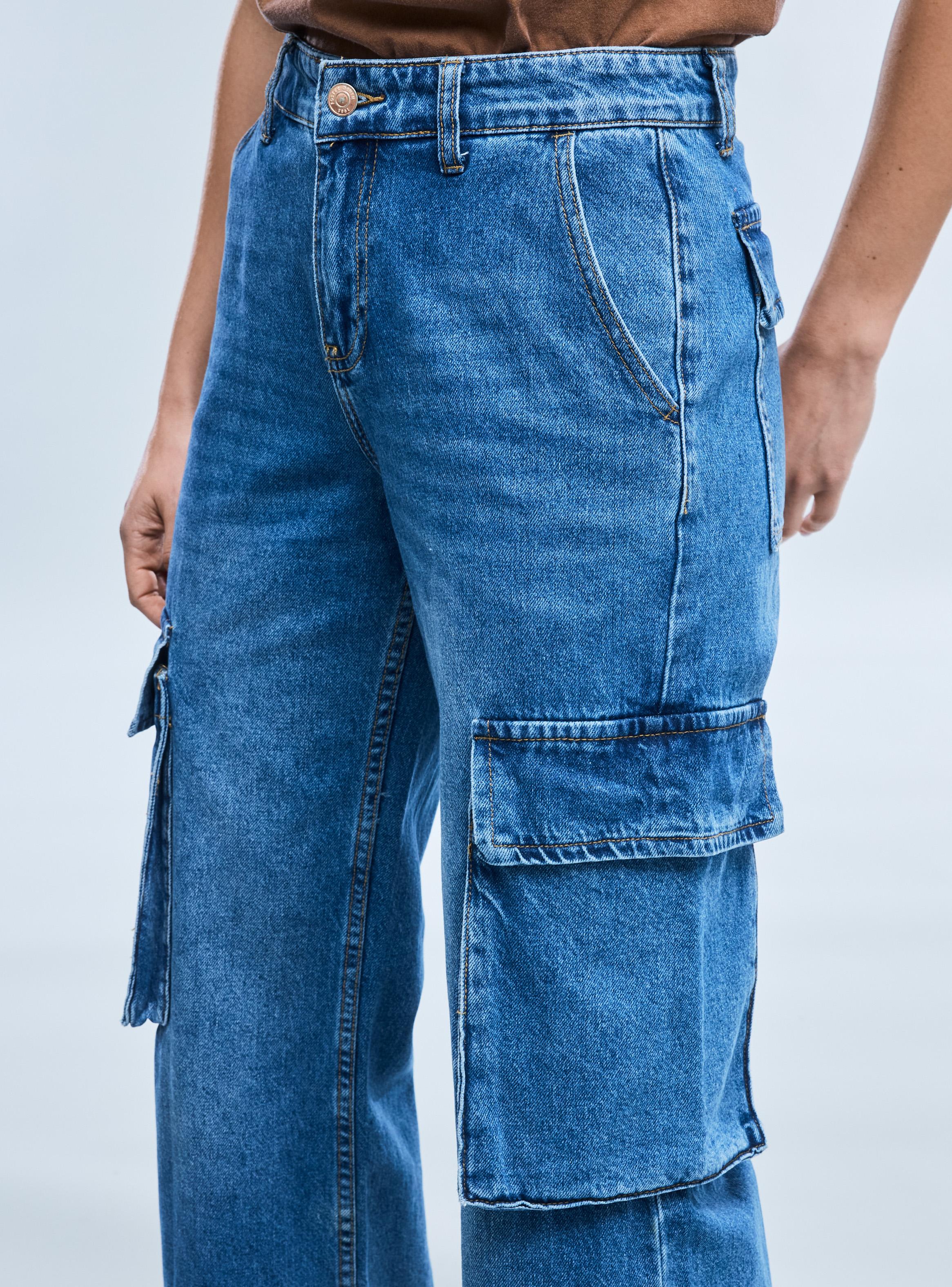 Jeans Wide Leg Cargo-2