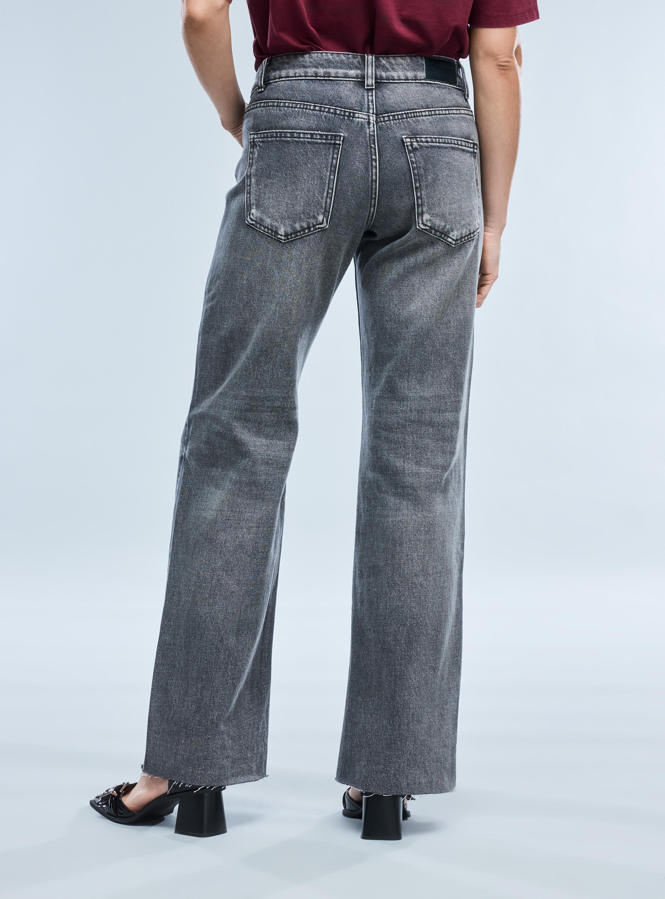Jeans Wide Leg 5 Bolsillos Tiro Medio-1