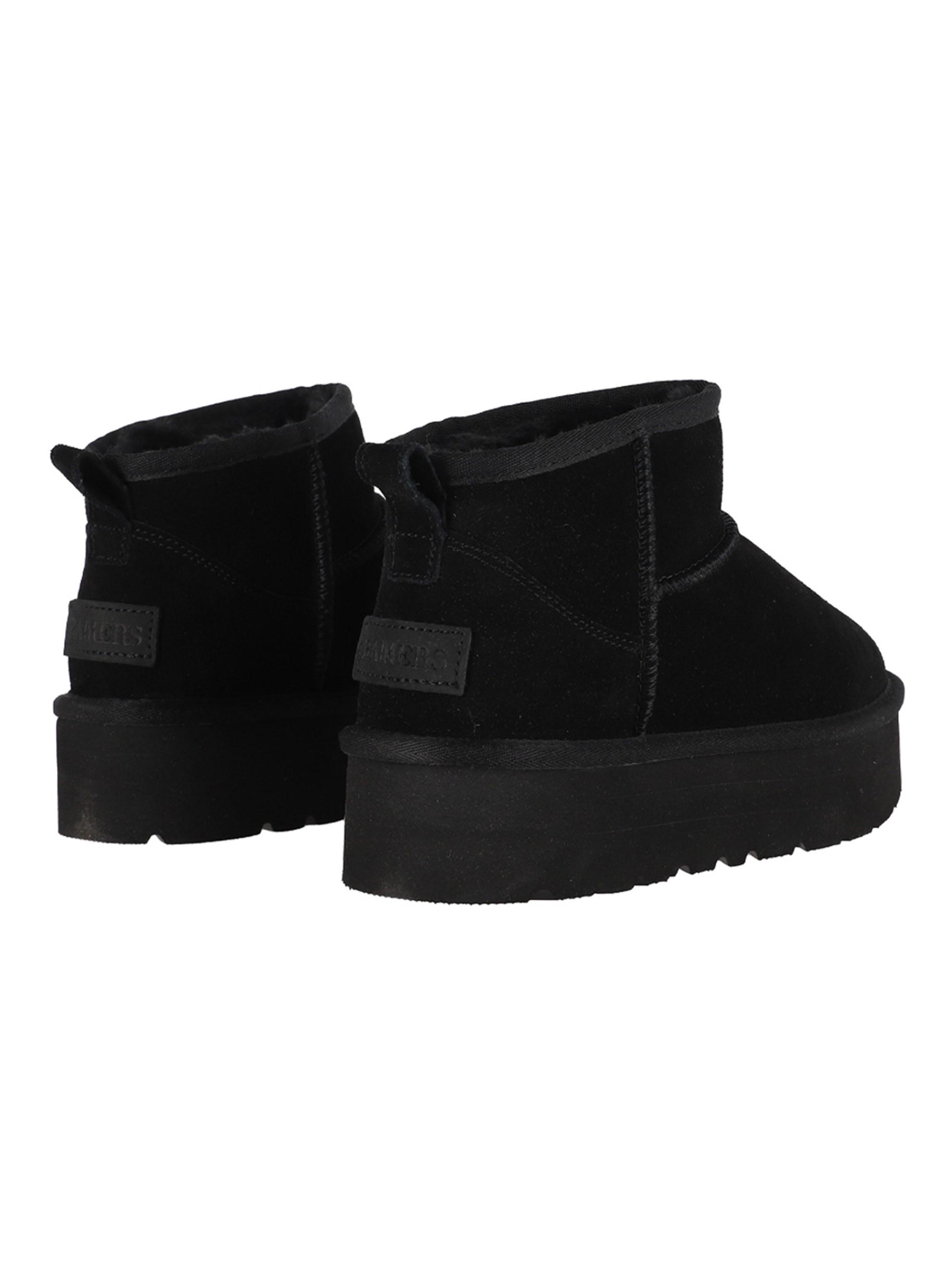 Bota Lisa Blas Mini Plataforma Cuero Mujer-3