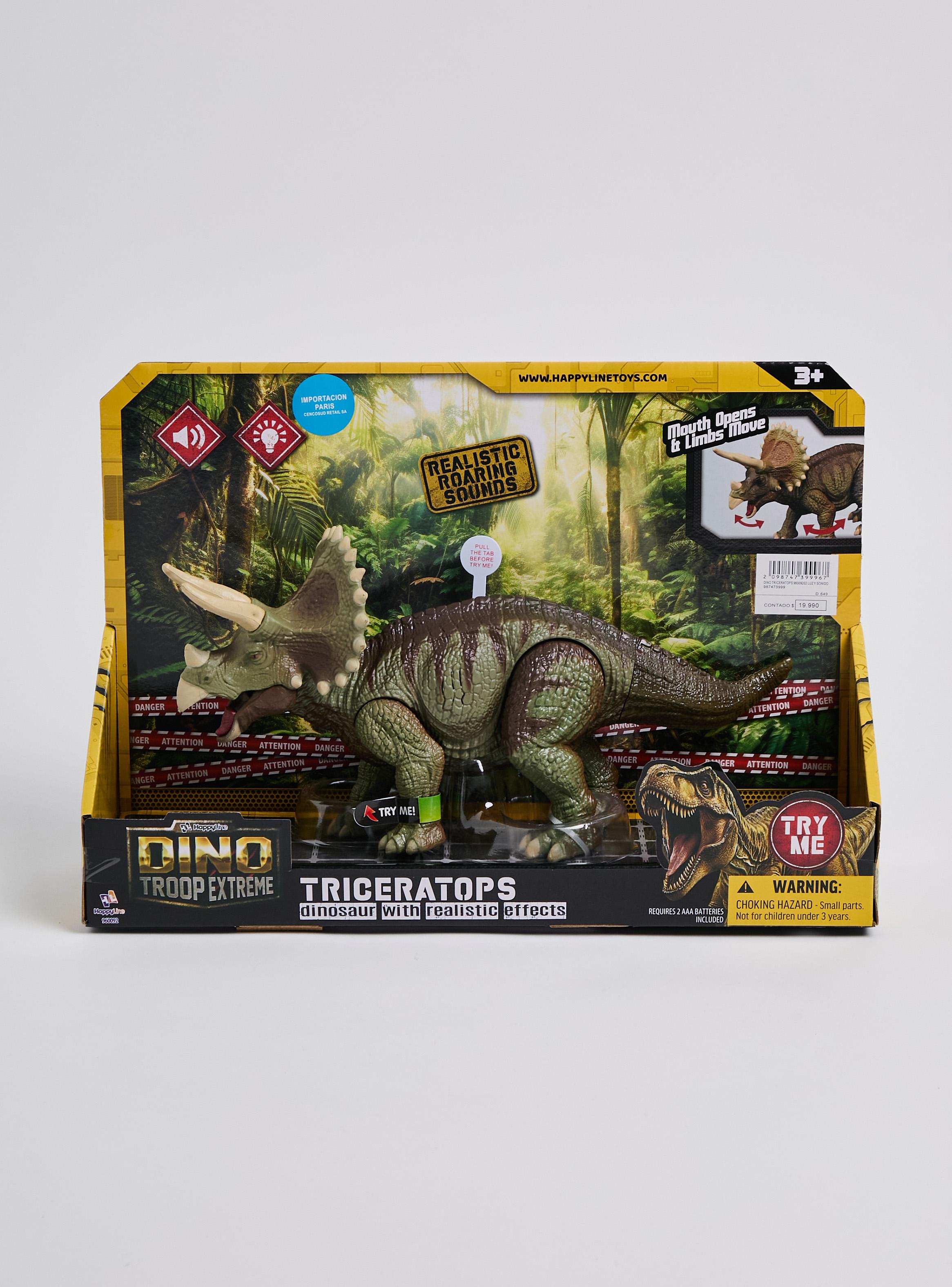 Dinosaurio Triceratops con Luz y Sonido-2