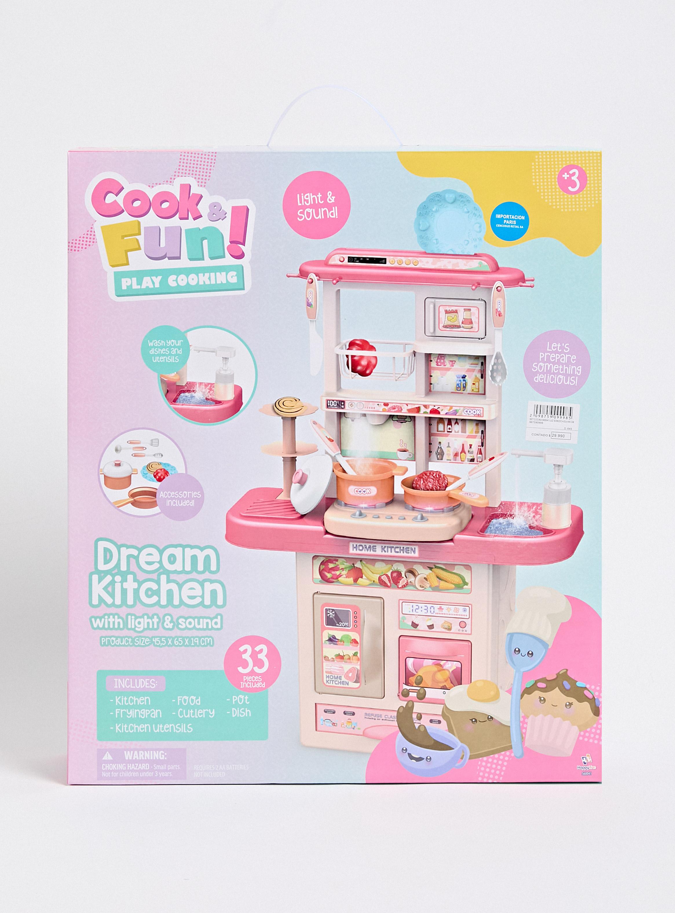 Juguete Mini Hogar Set Cocina con Luz y Sonido-4